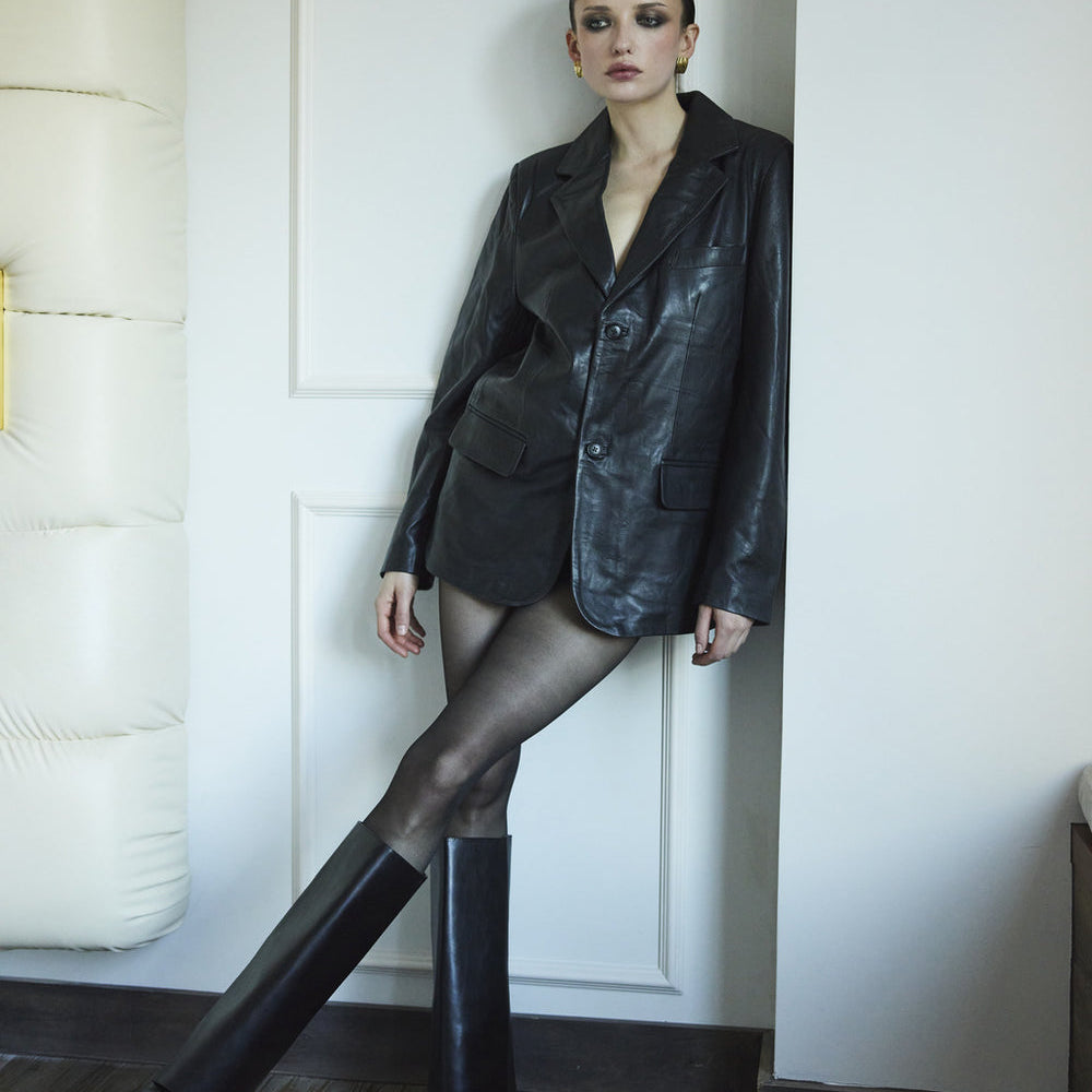 Leo Black Oversized Blazer