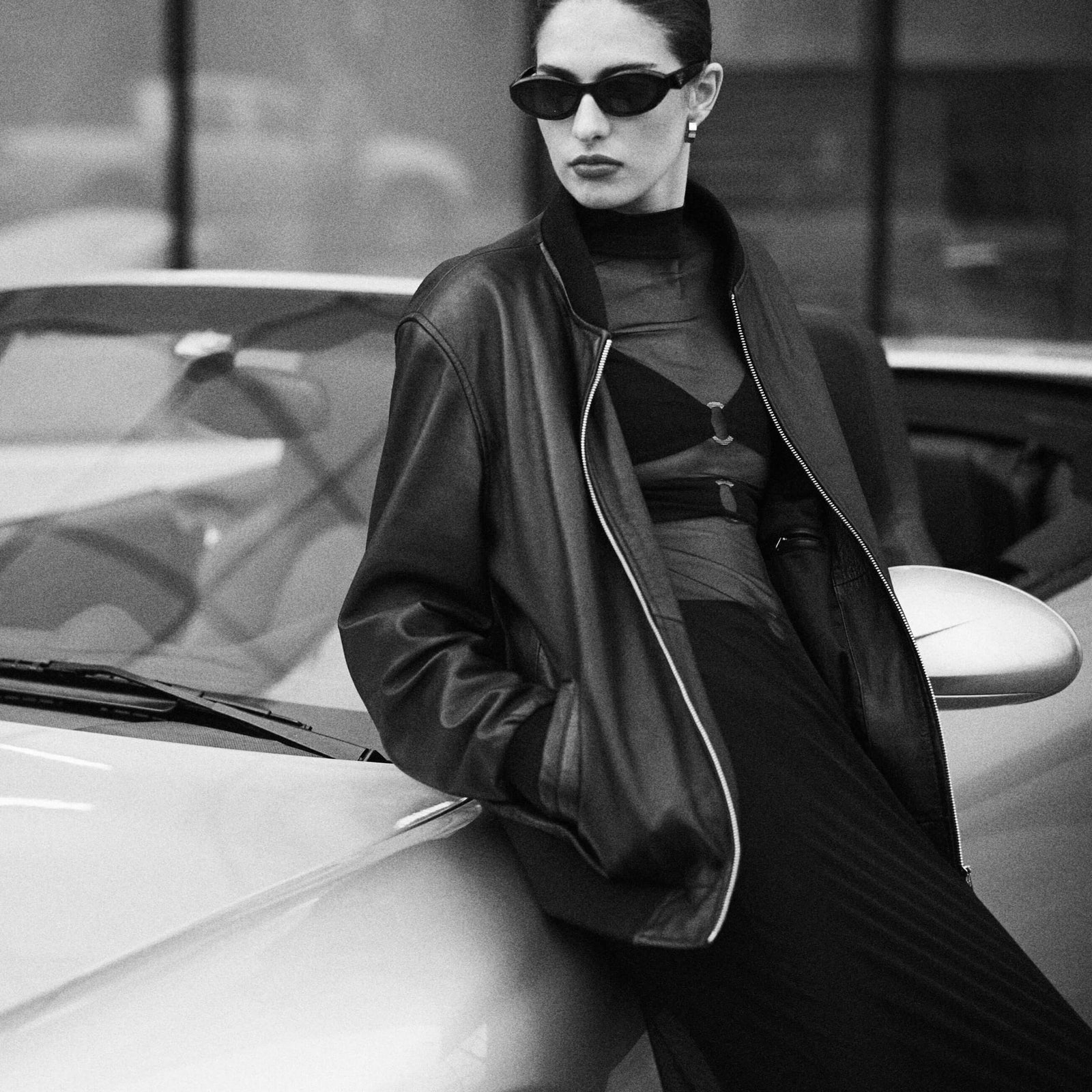 Black Bowie Bomber Jacket