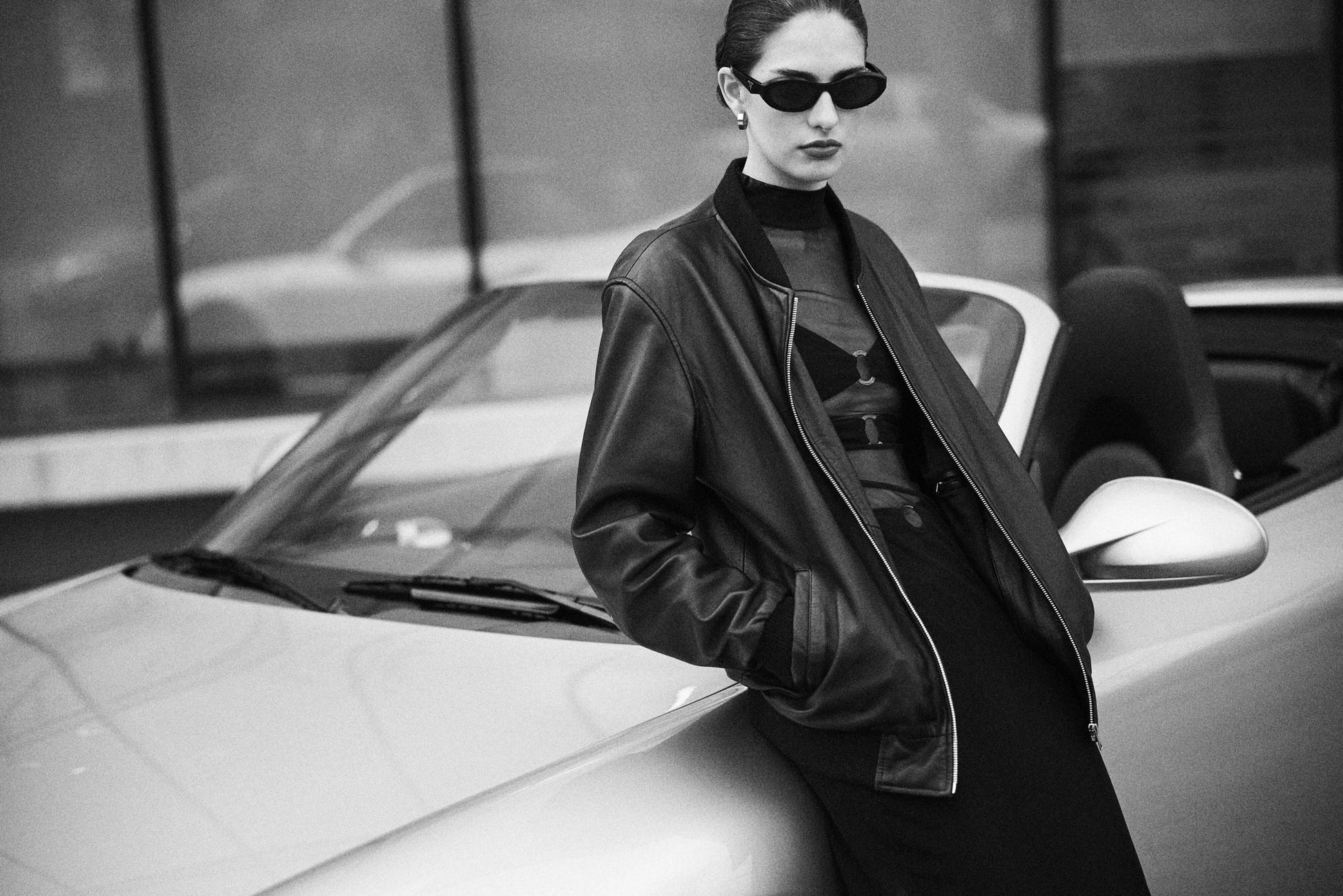 Black Bowie Bomber Jacket