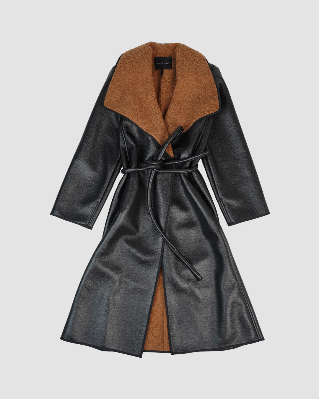 Abrigo Malena Black & Caramel