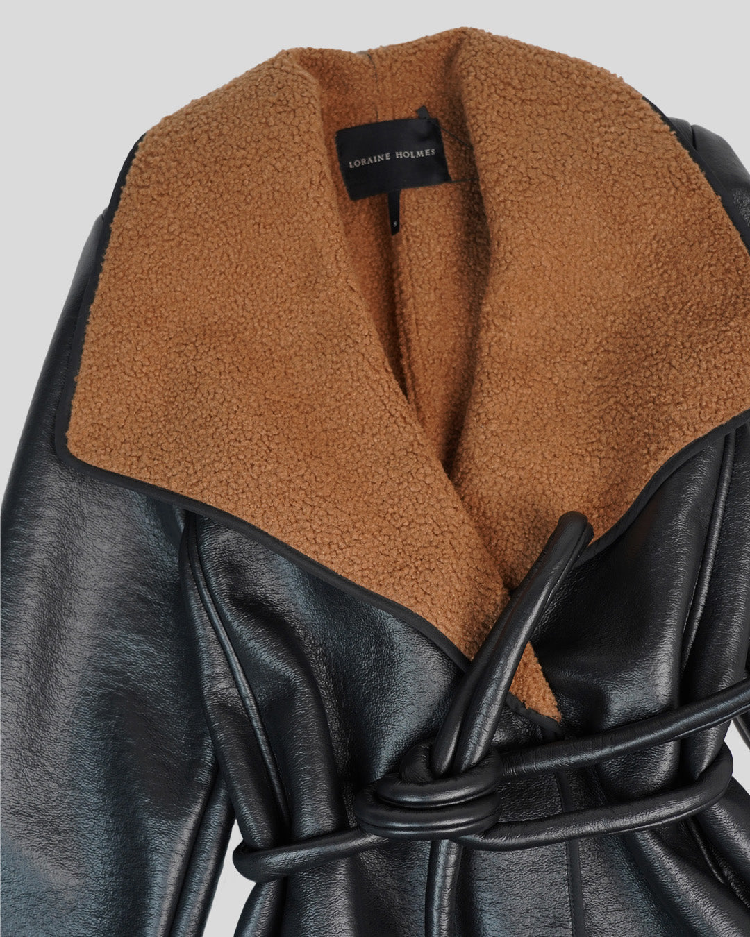 Abrigo Malena Black & Caramel