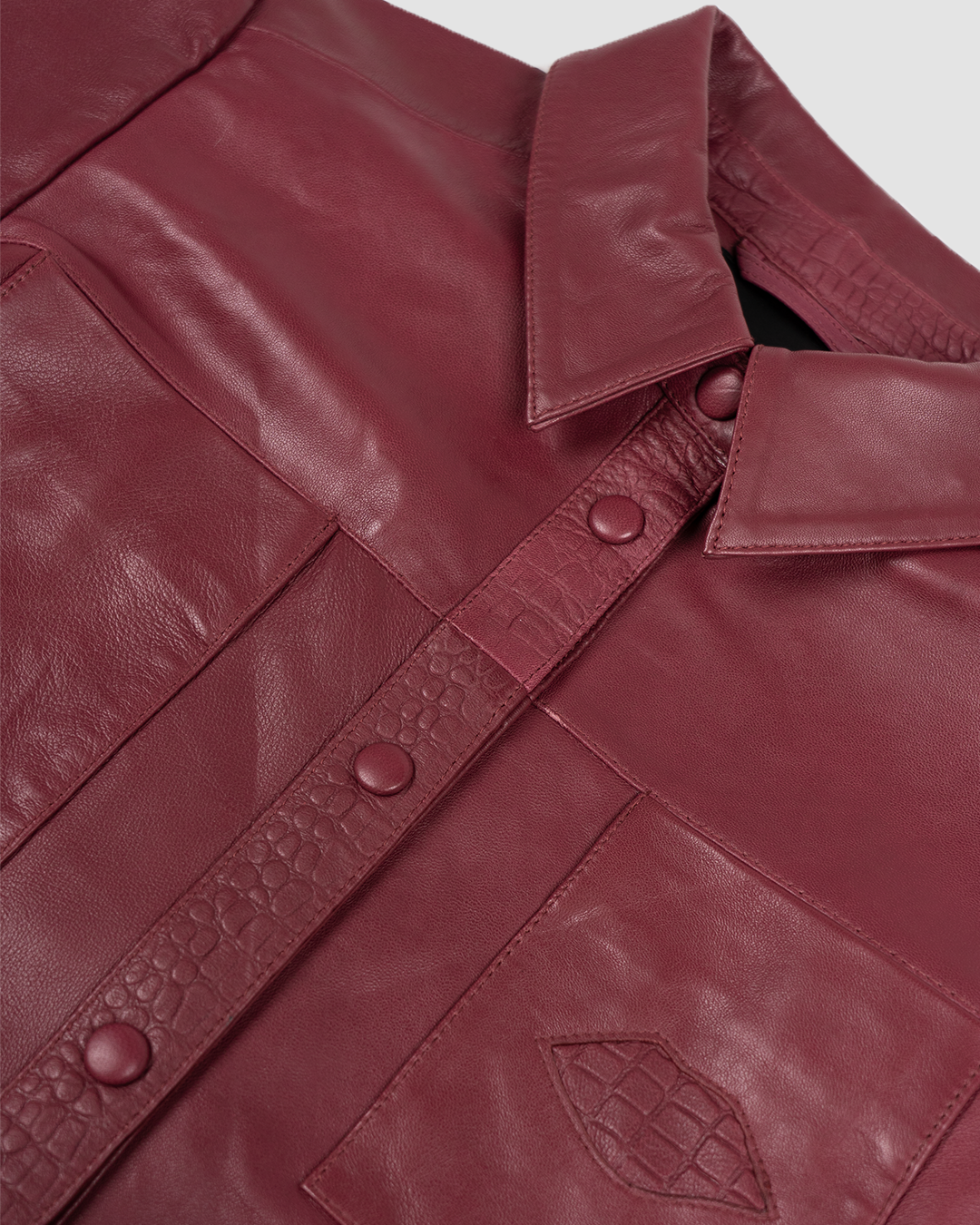 Blusa Joplin Cuero Burdeo