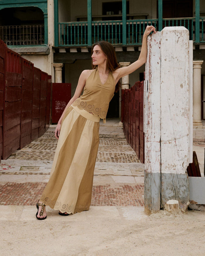 Falda Caroline Beige