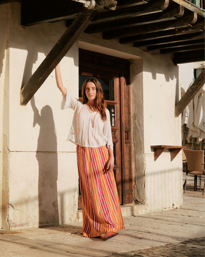 Falda Felice Print Orange