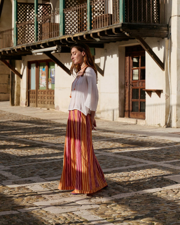 Falda Felice Print Orange