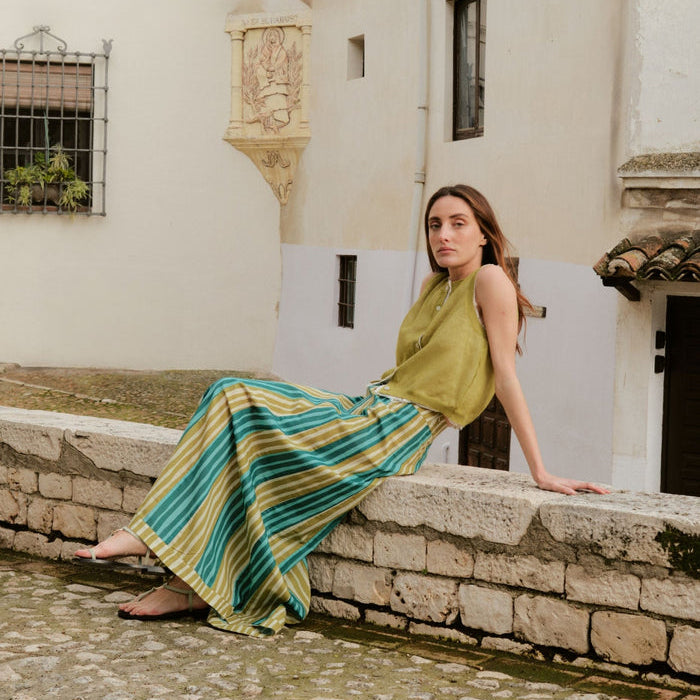 Falda Felice Print Green