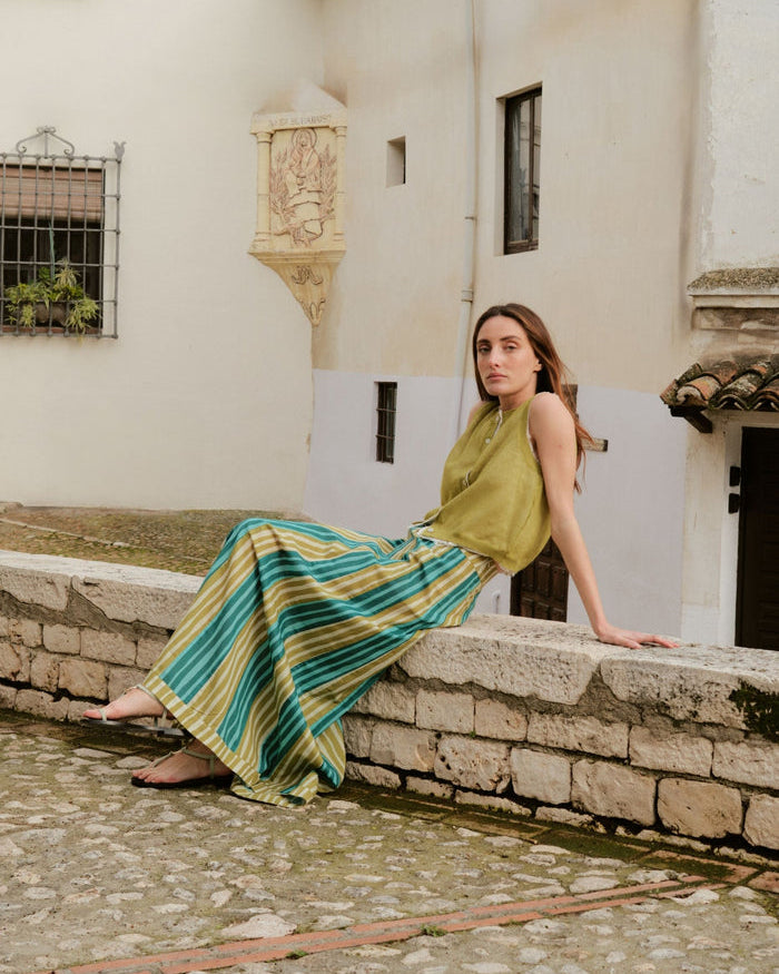 Falda Felice Print Green