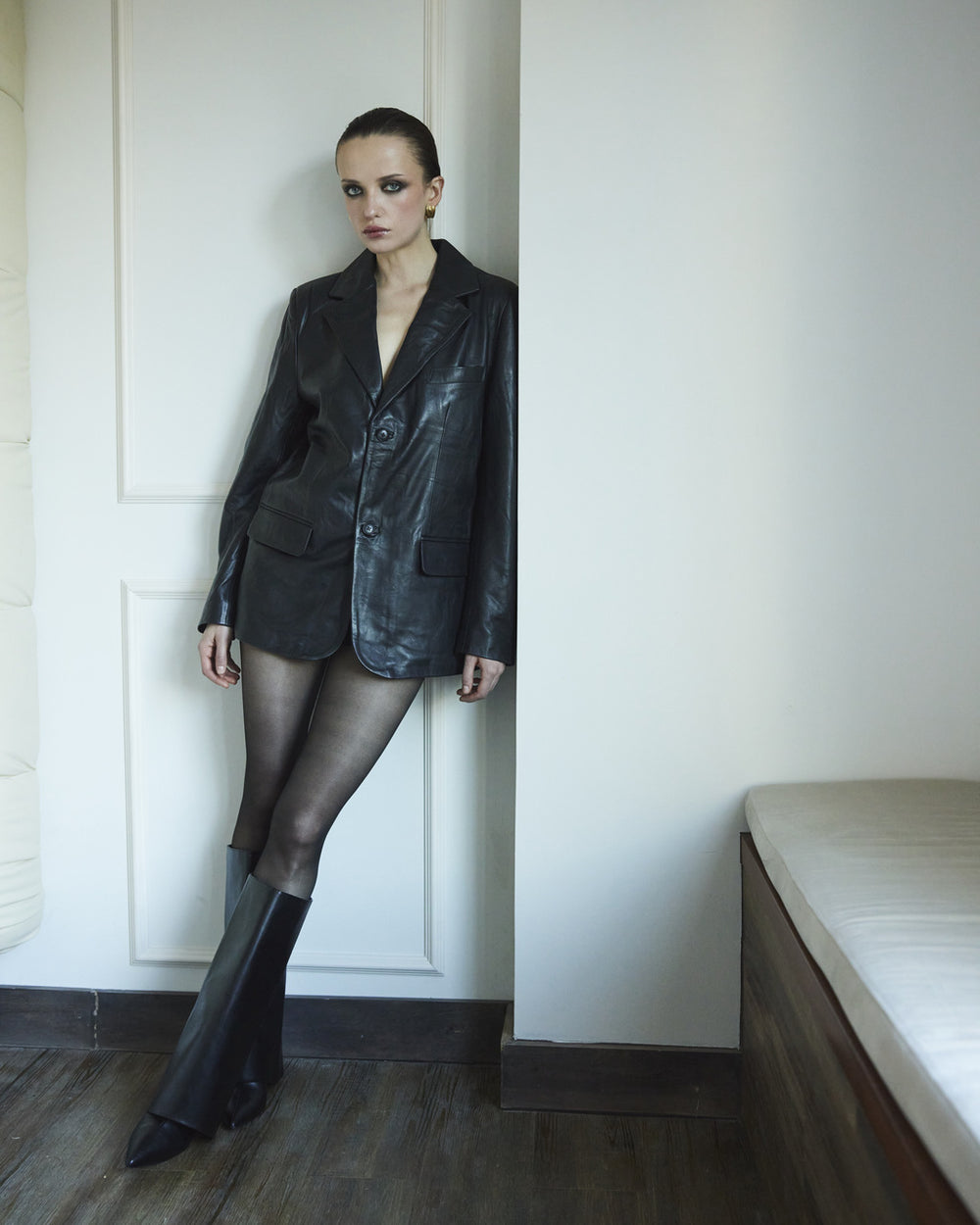 Leo Black Oversized Blazer