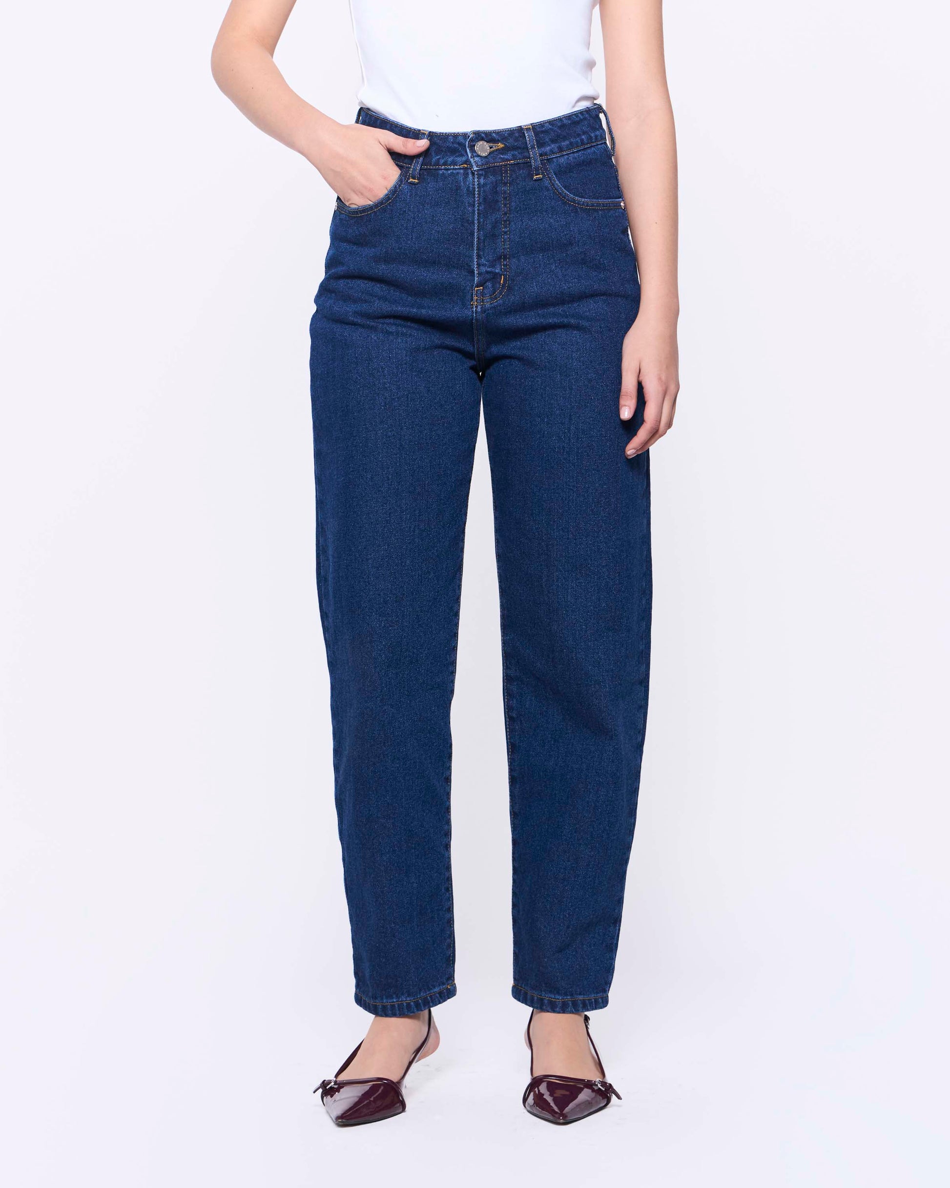 Jeans Ema Barrel Azul