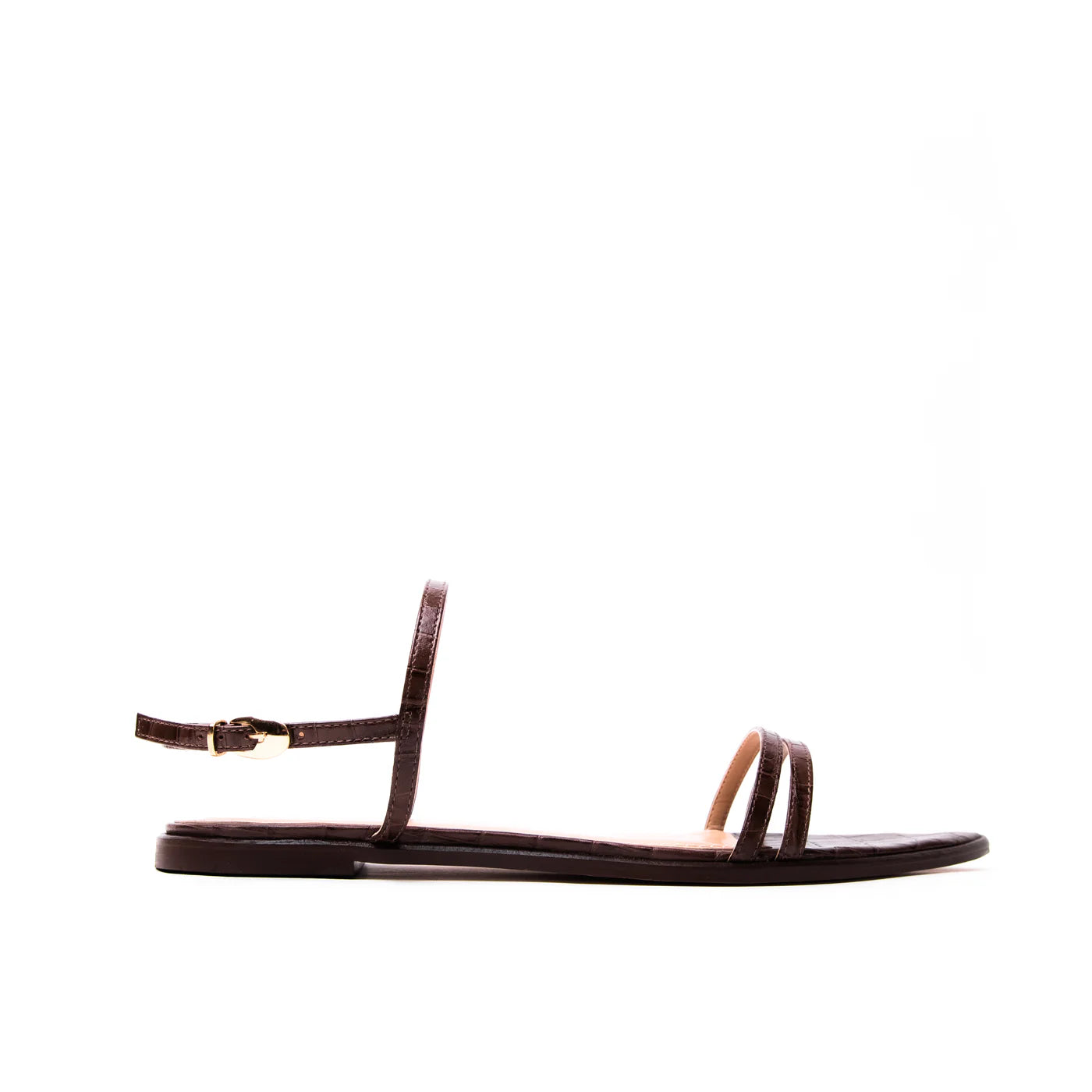 Zapato Jolie Cuero Croco Café