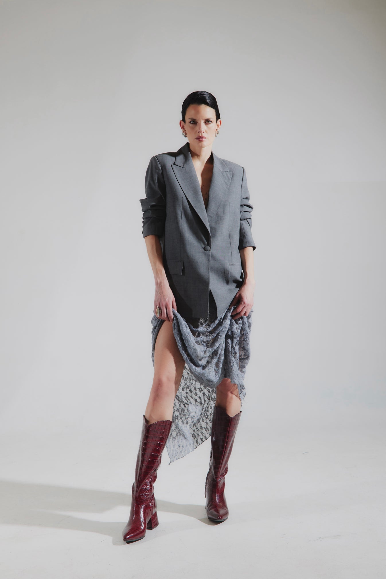 Botas Metis Croco Cherry