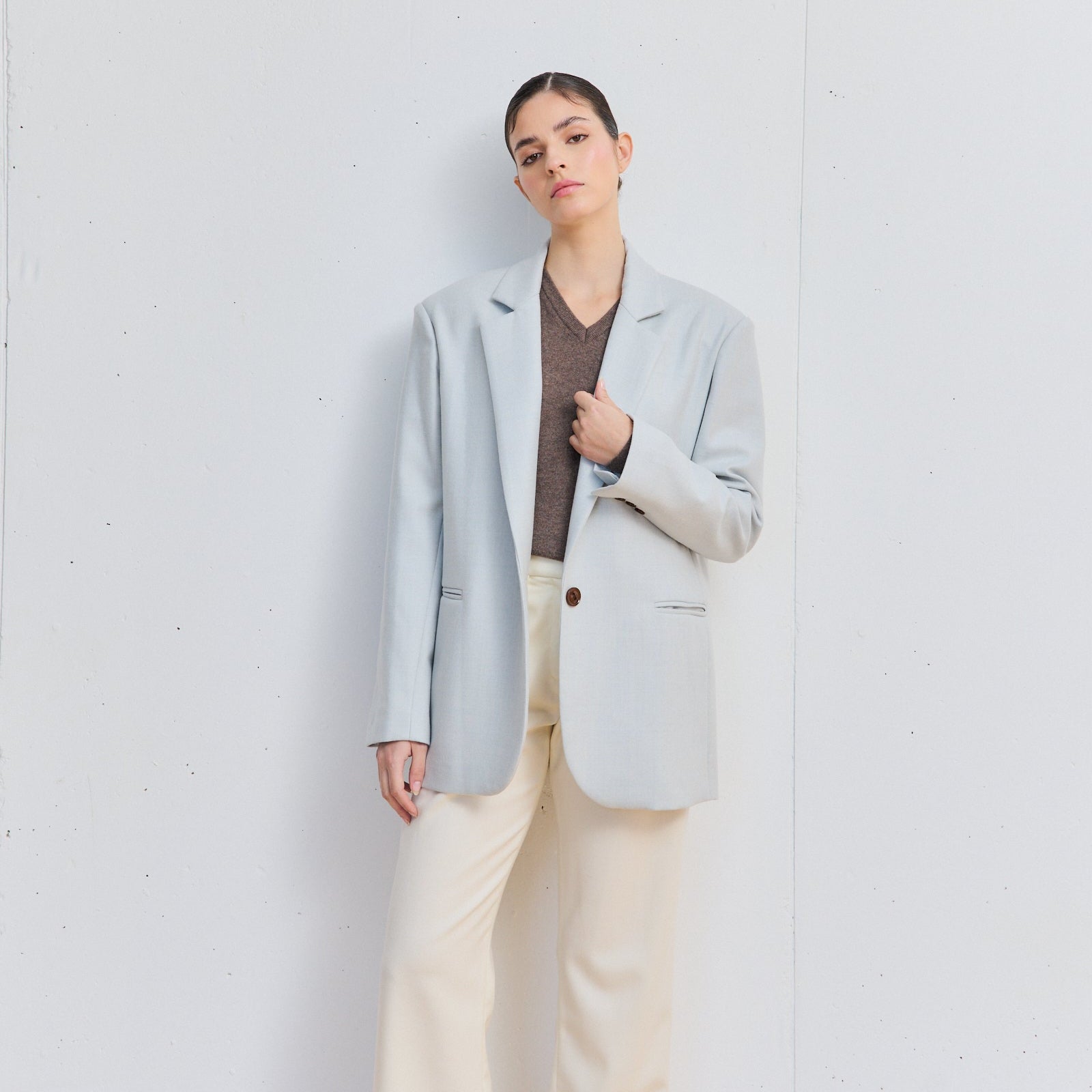 0008 Blazer Oversized Lana Gruesa Celeste