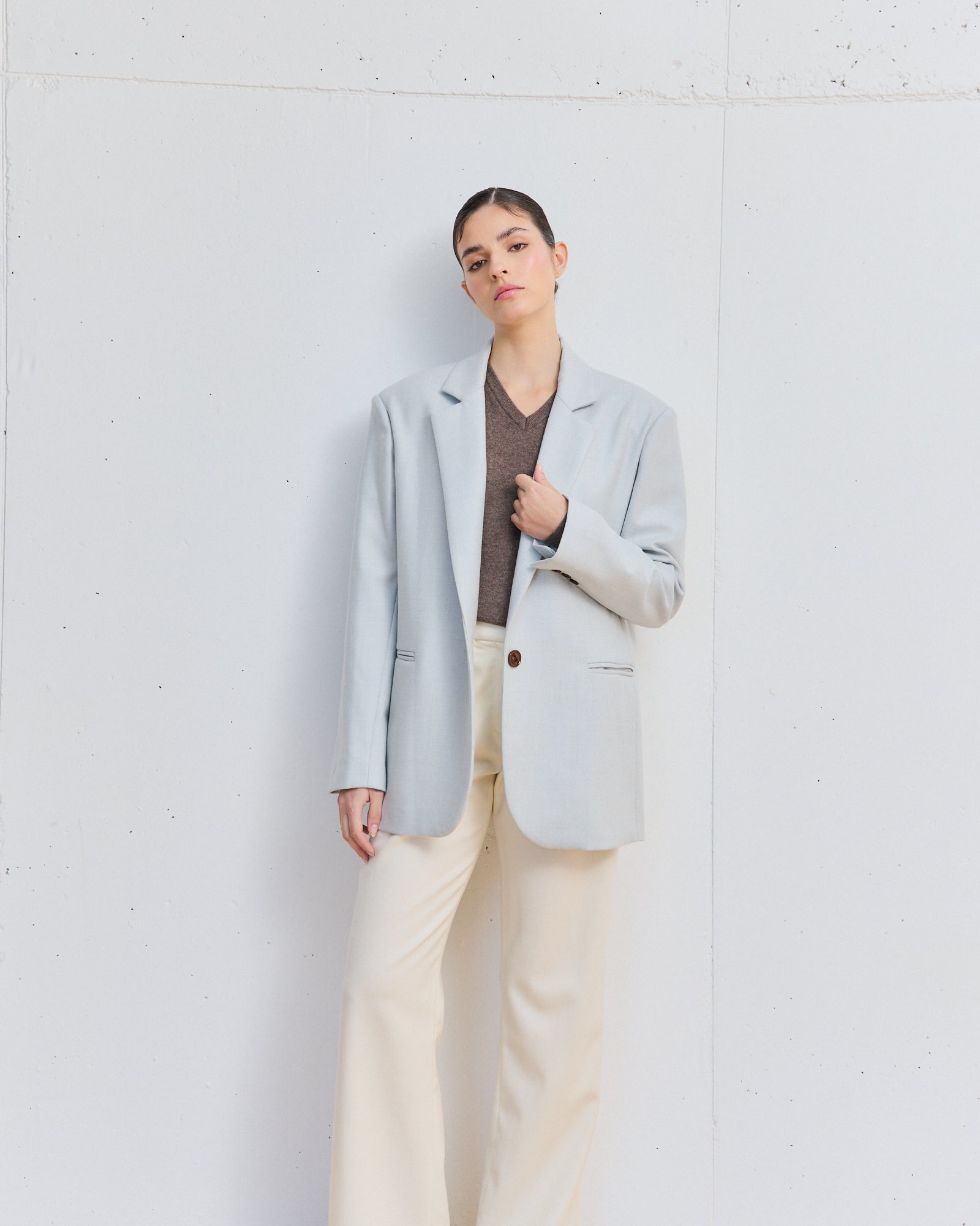 0008 Blazer Oversized Lana Gruesa Celeste