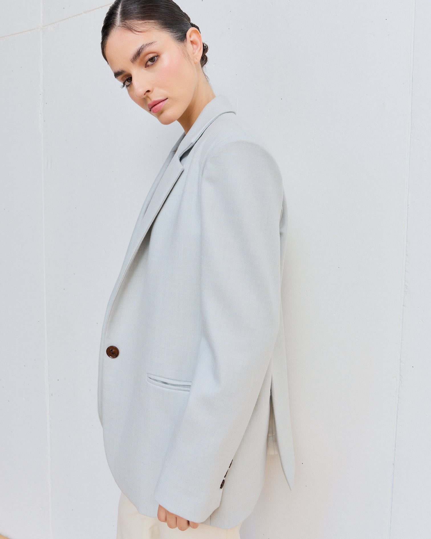 0008 Blazer Oversized Lana Gruesa Celeste