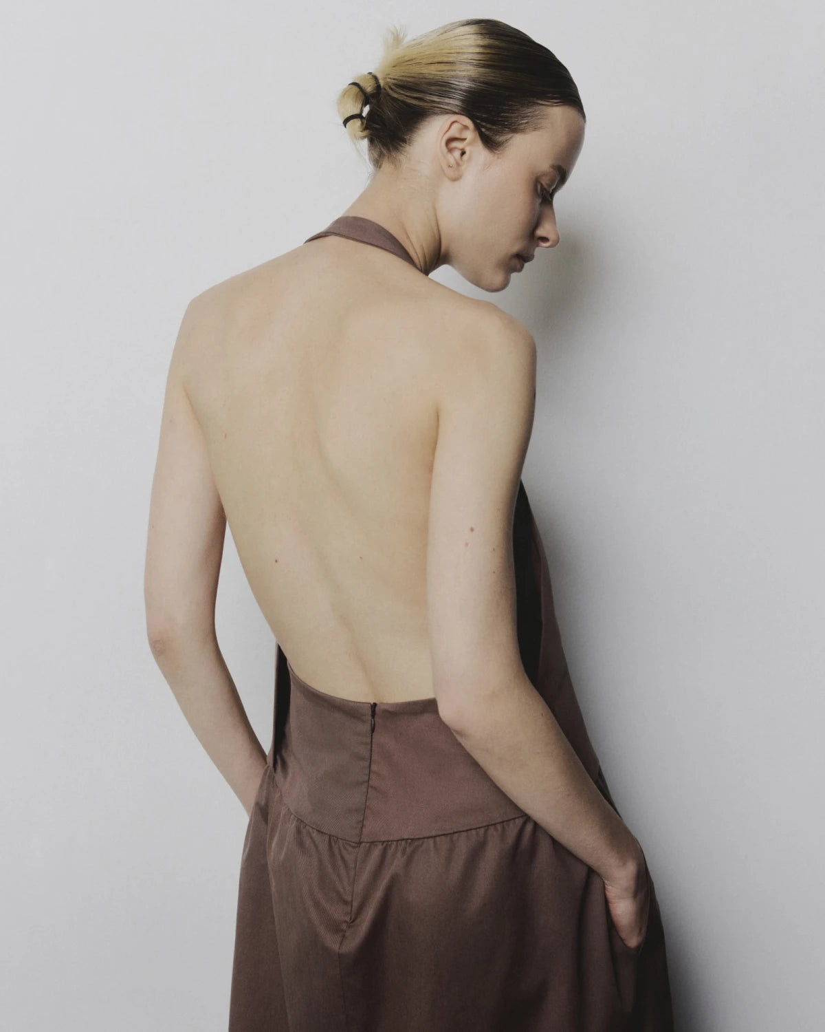 0056 Popeline Dress Café