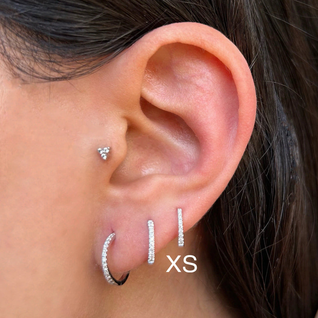 Mini Argollas Brillantes XS Oro Blanco