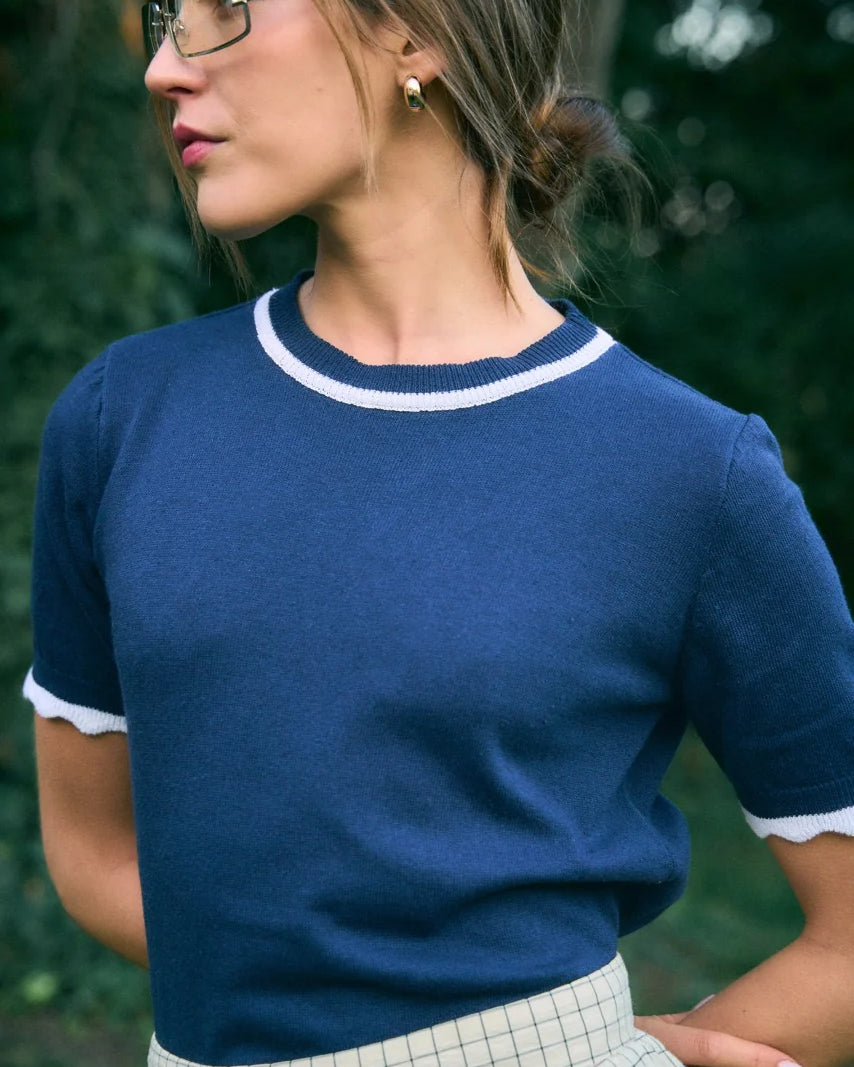 Polera Tejida Brera Azul