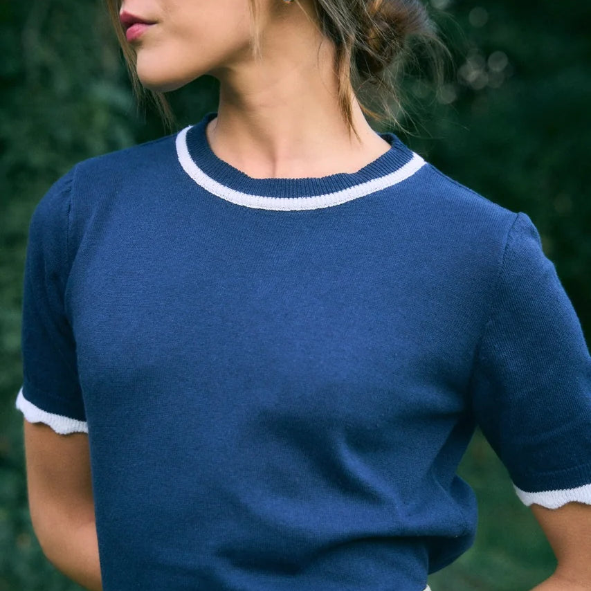 Polera Tejida Brera Azul