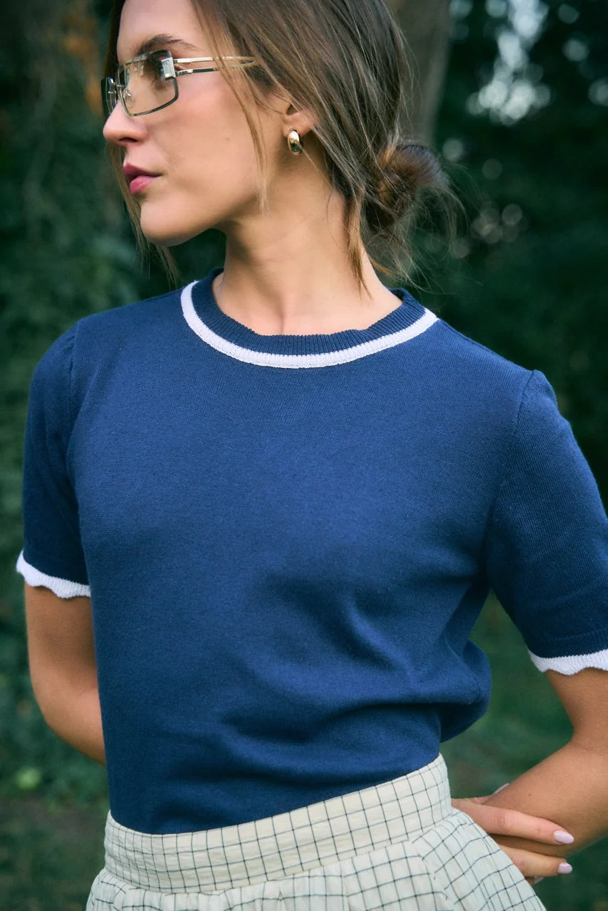 Polera Tejida Brera Azul