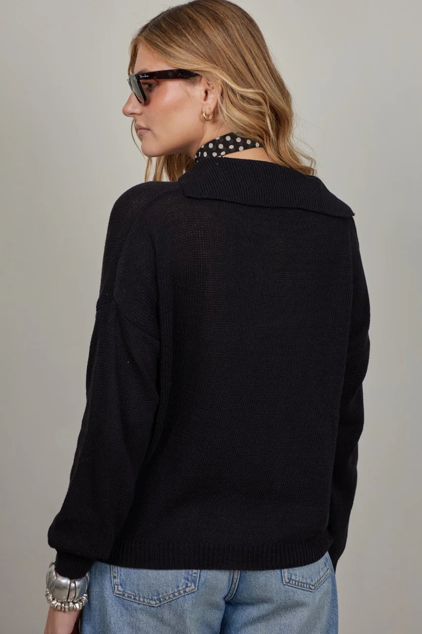 Sweater Cuello Bronte Negro