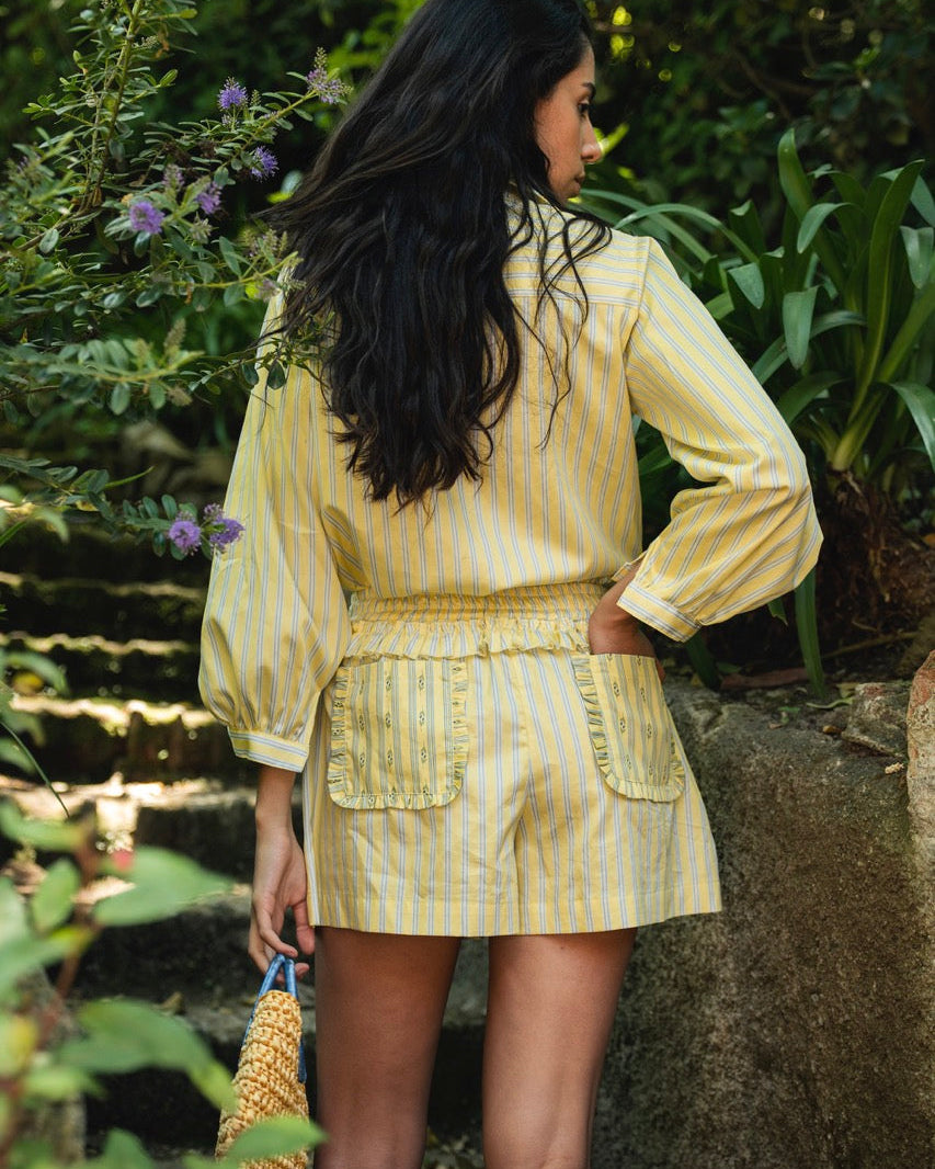 Blusa Mitjana Amarillo Rayas