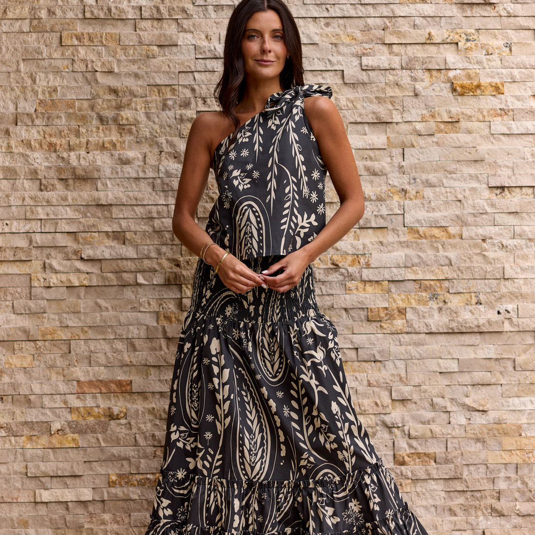 Blusa Bali Estampado Negro