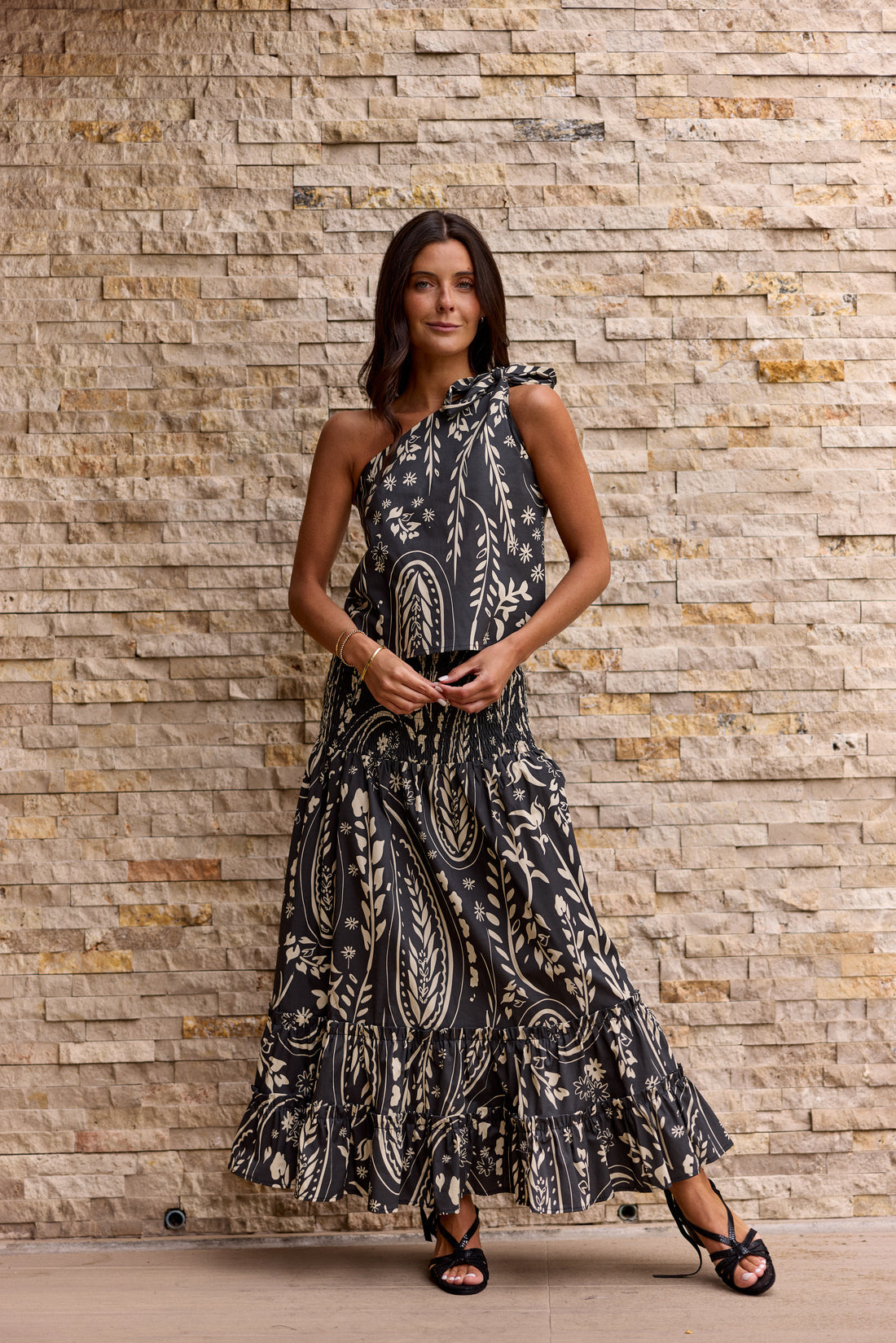 Blusa Bali Estampado Negro