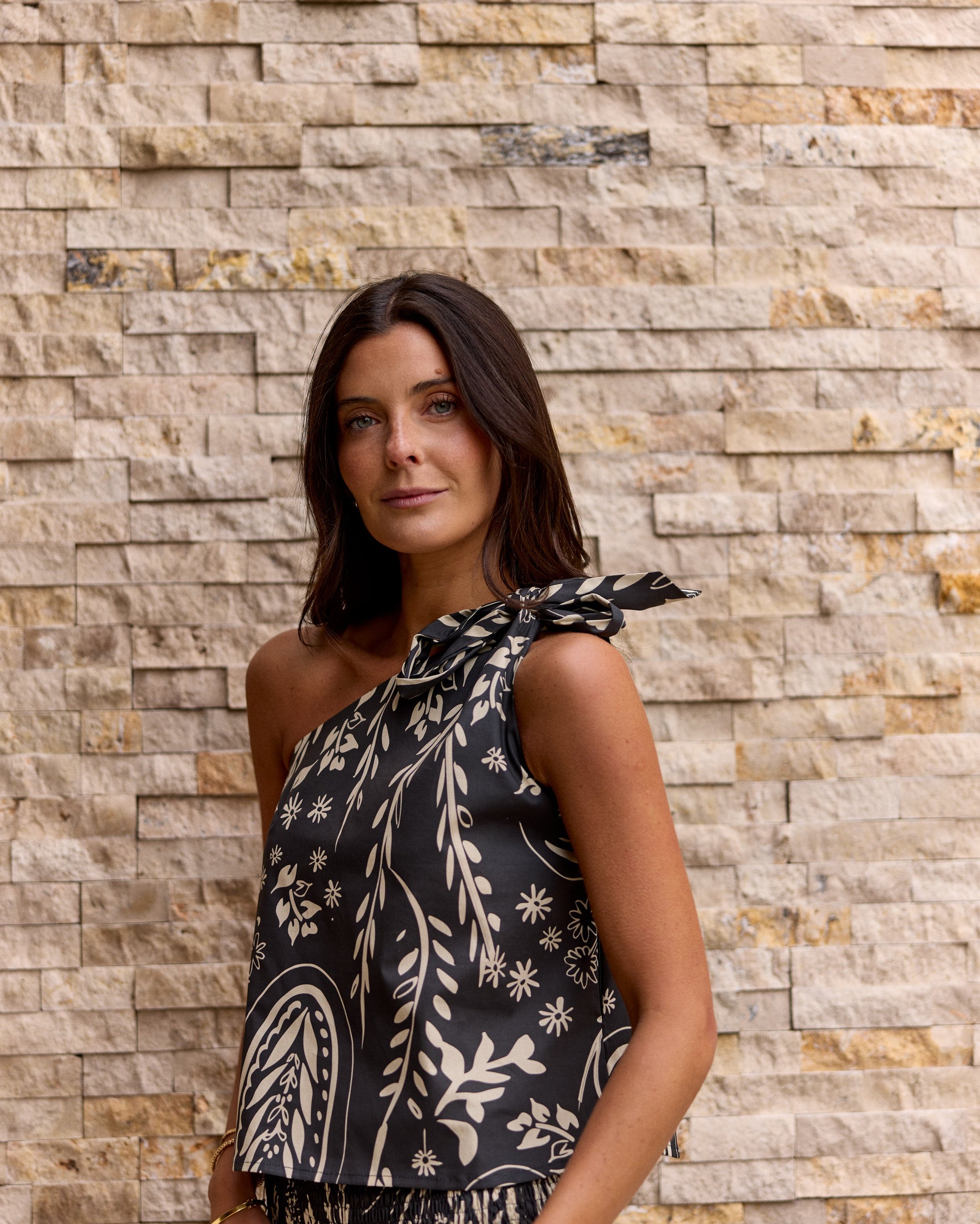 Blusa Bali Estampado Negro