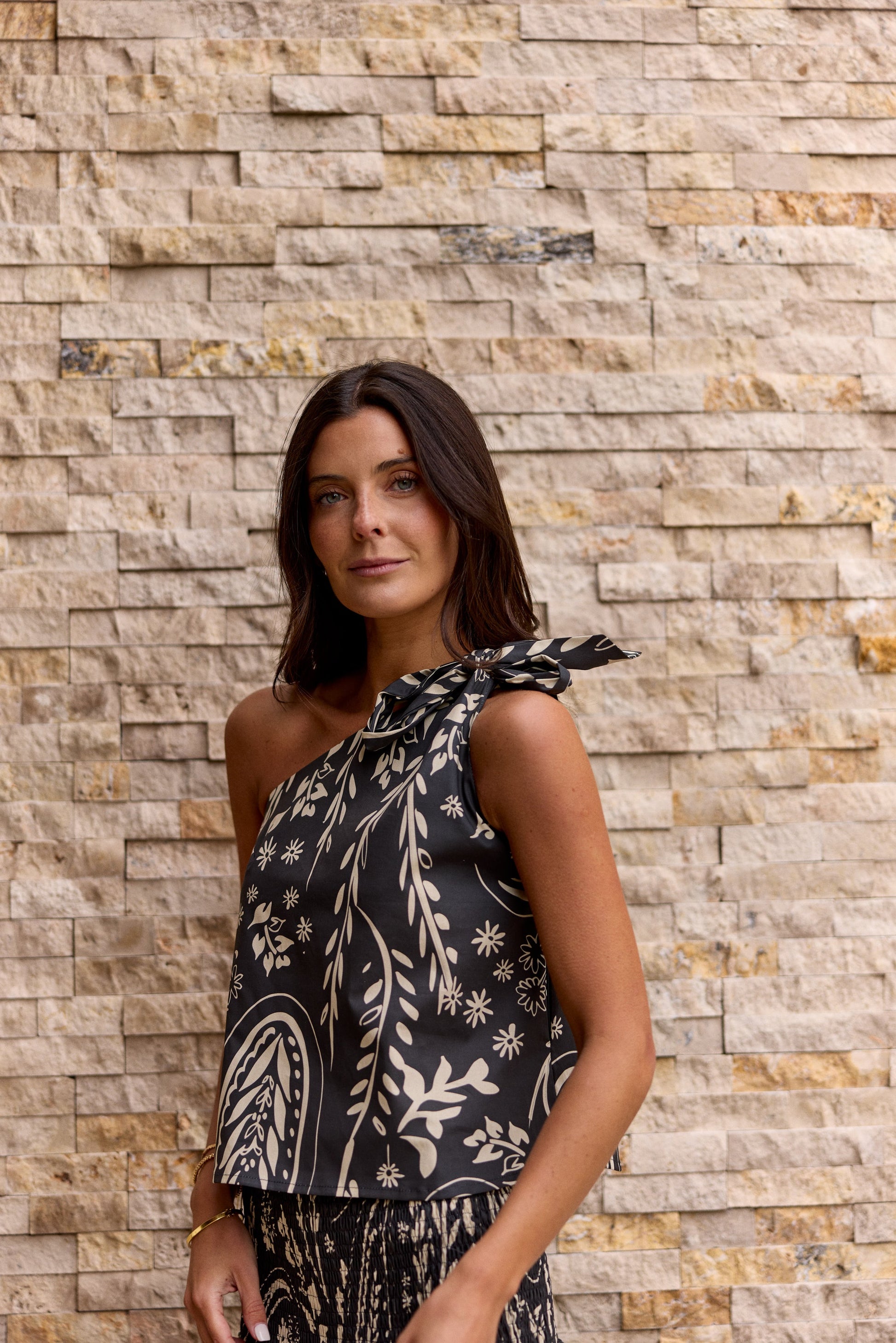 Blusa Bali Estampado Negro