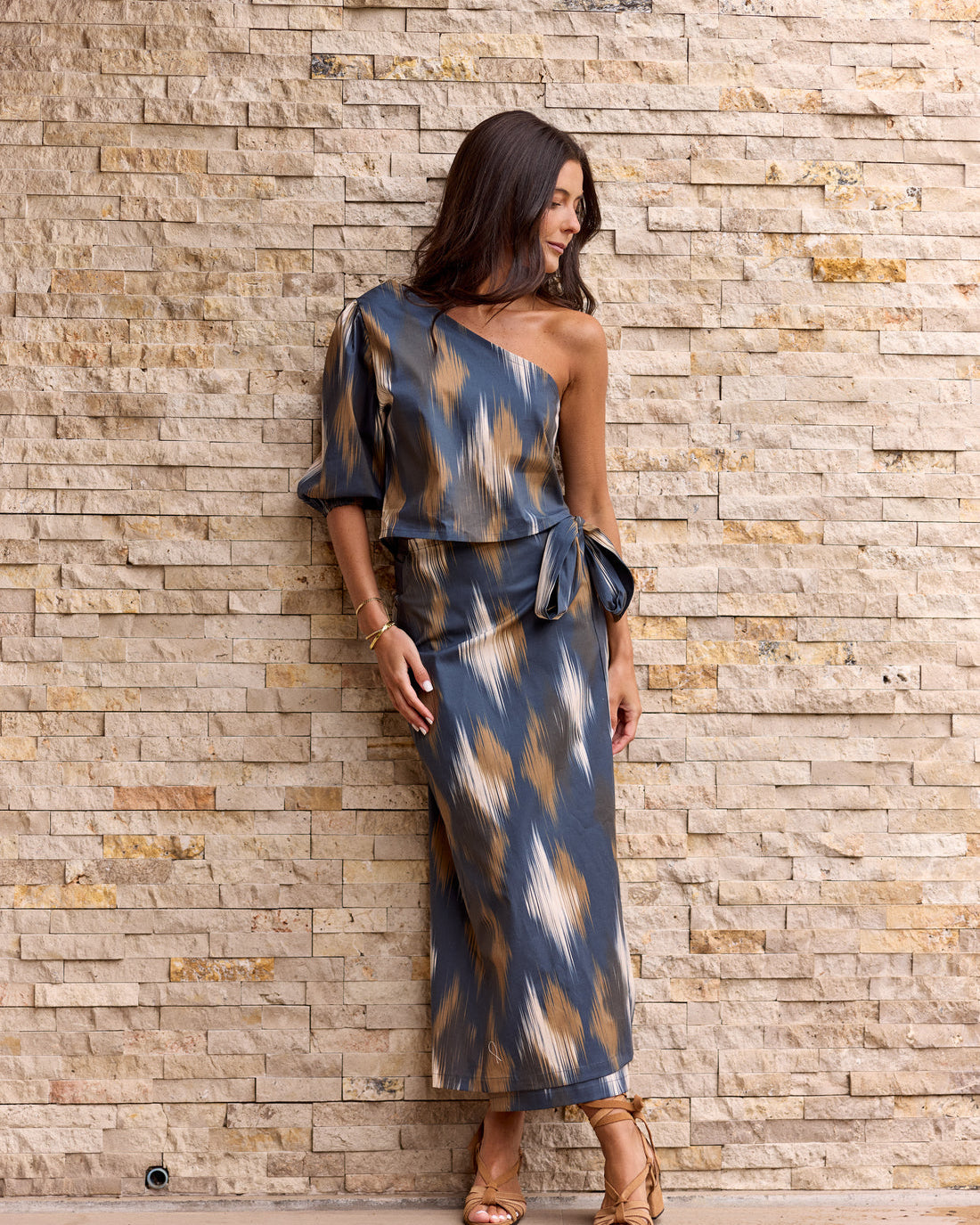 Falda Mallorca Estampado Azul