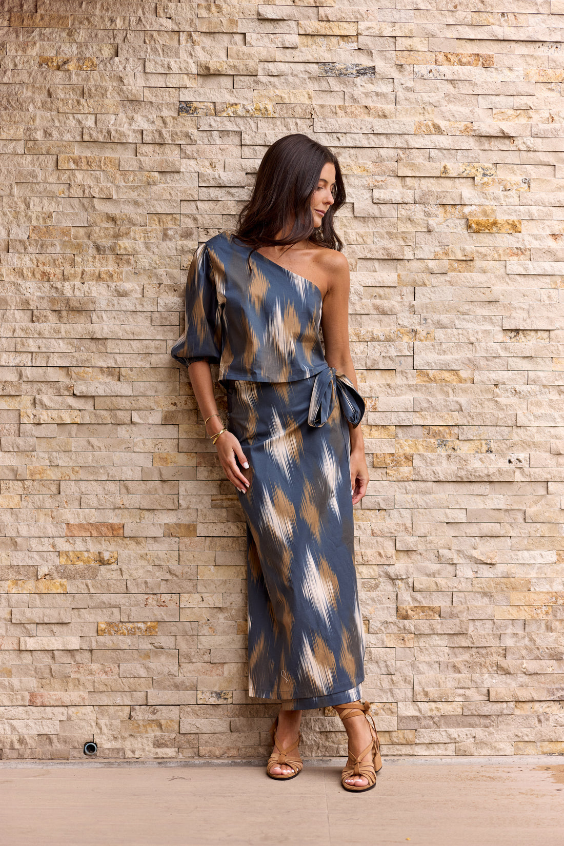 Falda Mallorca Estampado Azul