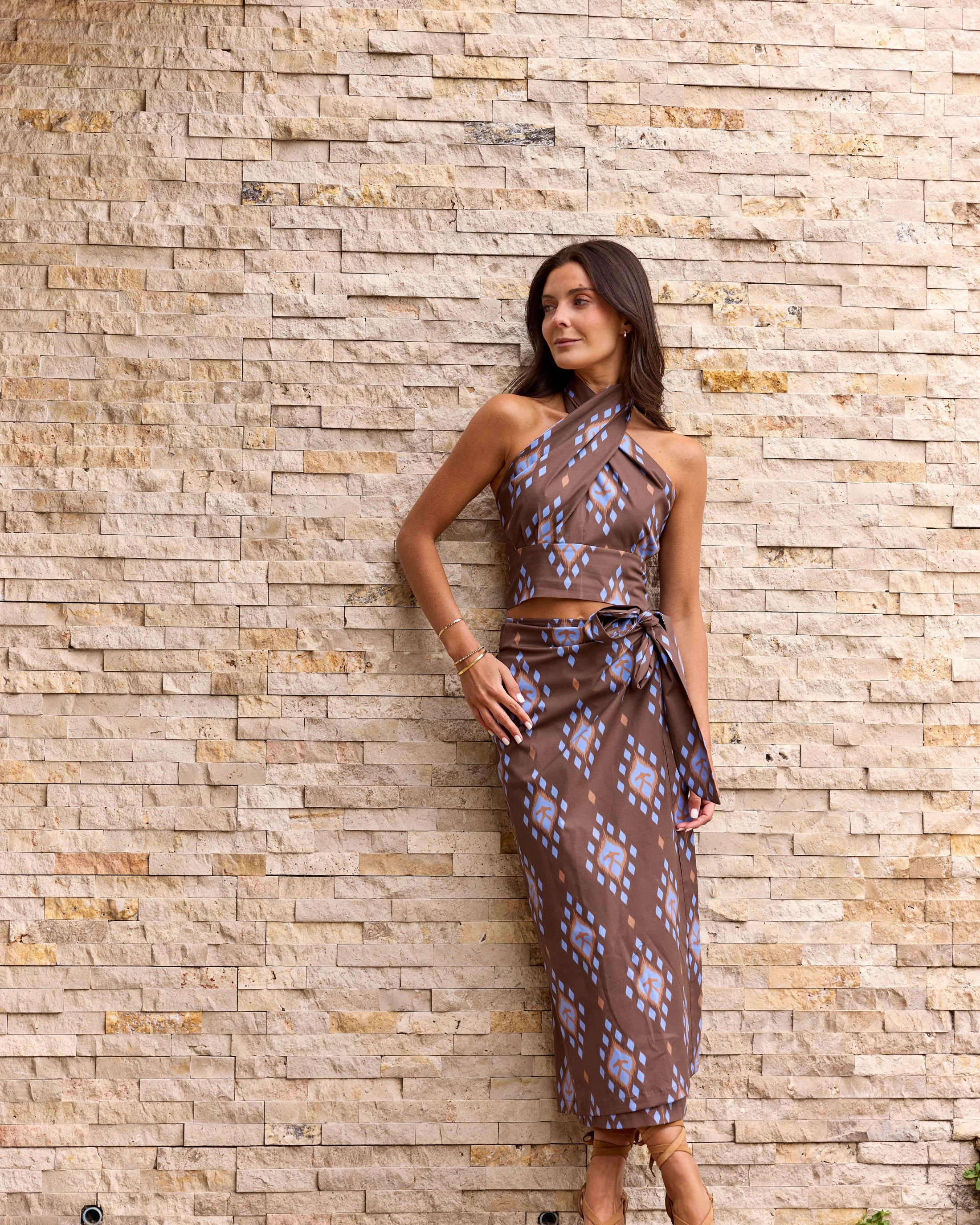 Top Ibiza Estampado Café