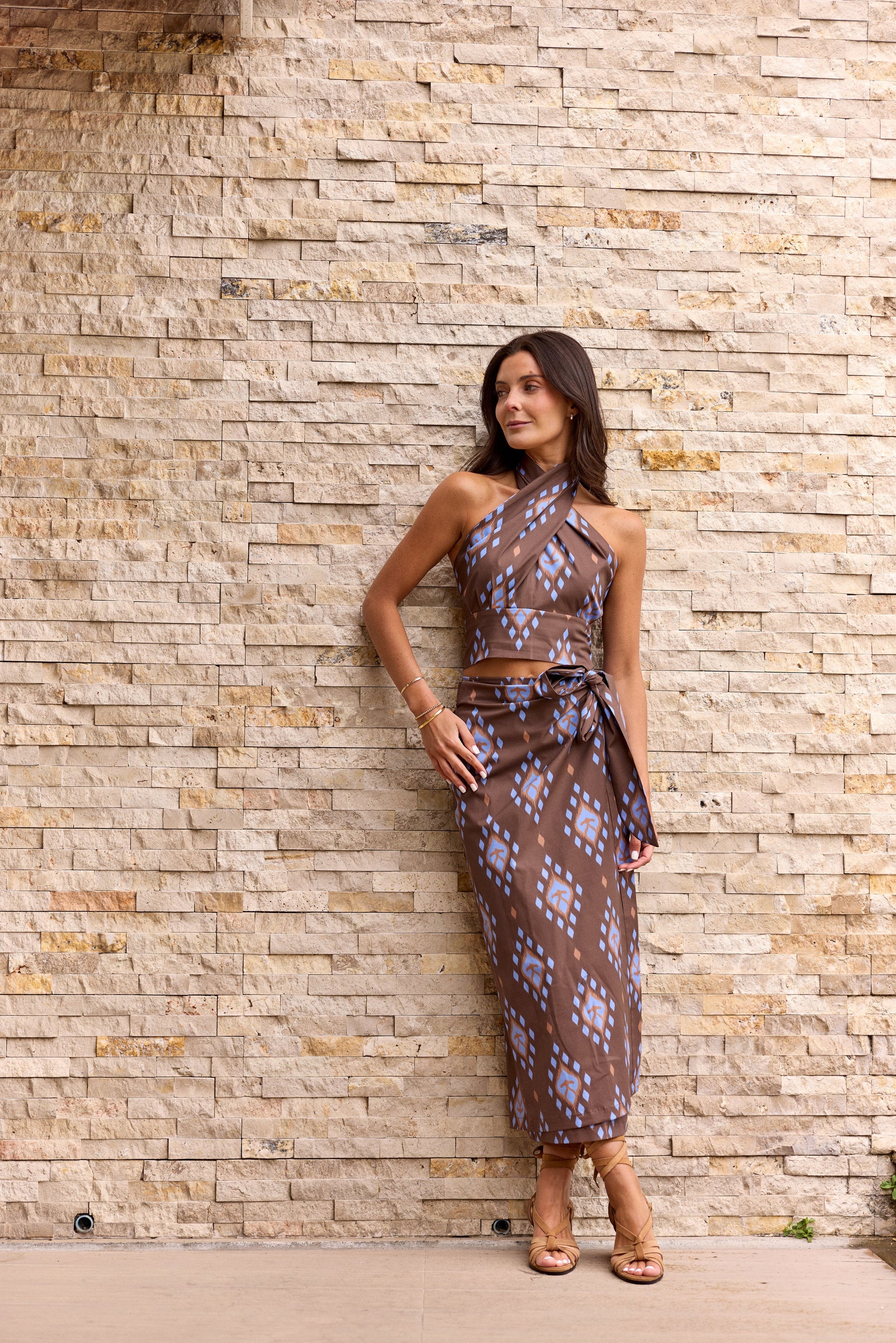 Top Ibiza Estampado Café