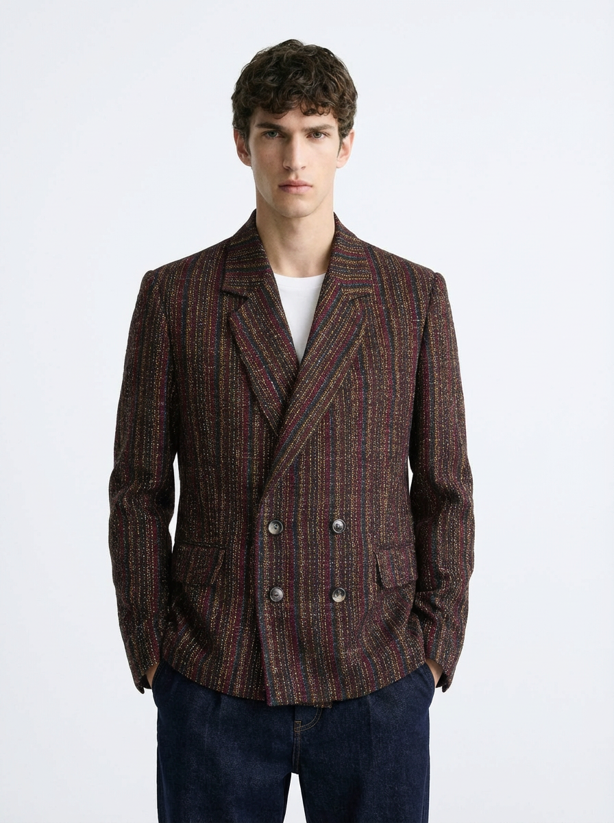 Blazer Cruzado Corto Textura