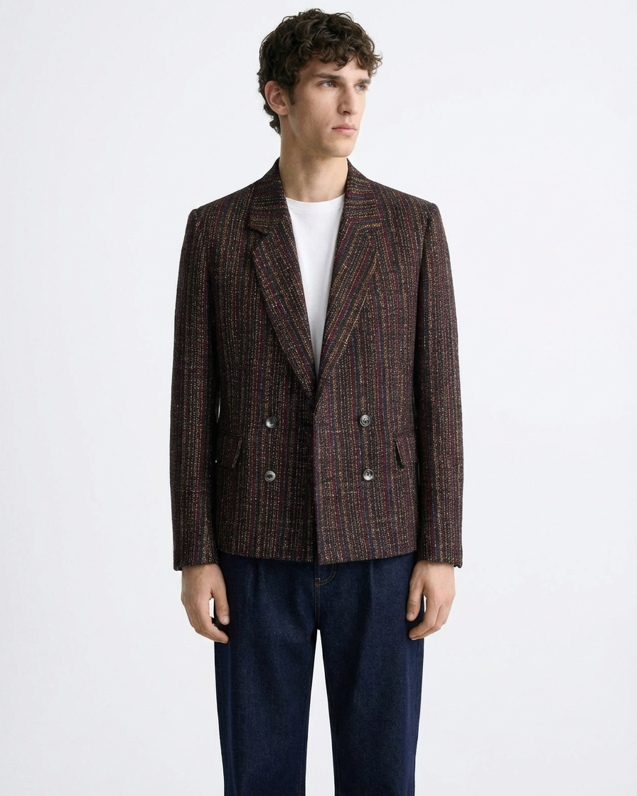 Blazer Cruzado Corto Textura