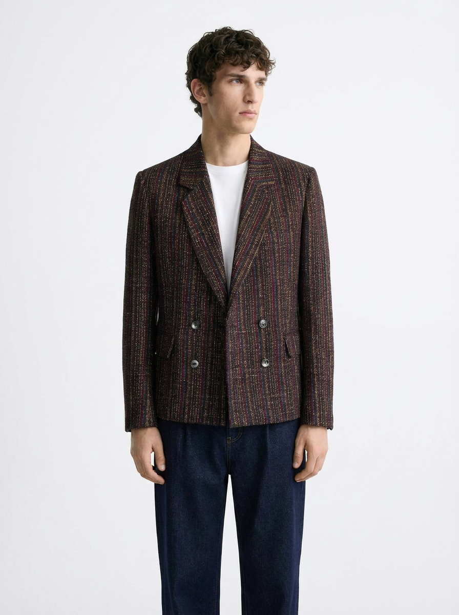 Blazer Cruzado Corto Textura