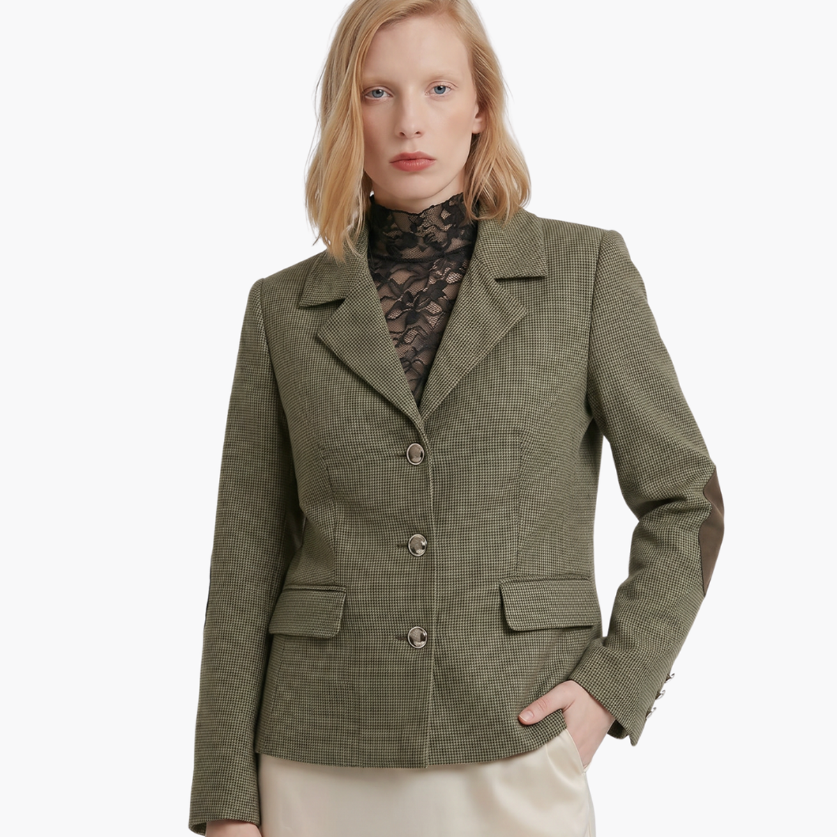 Blazer Mujer Lana Verde
