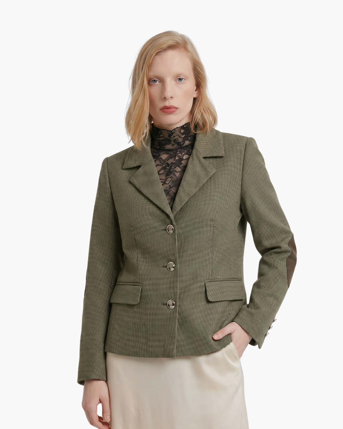 Blazer Mujer Lana Verde