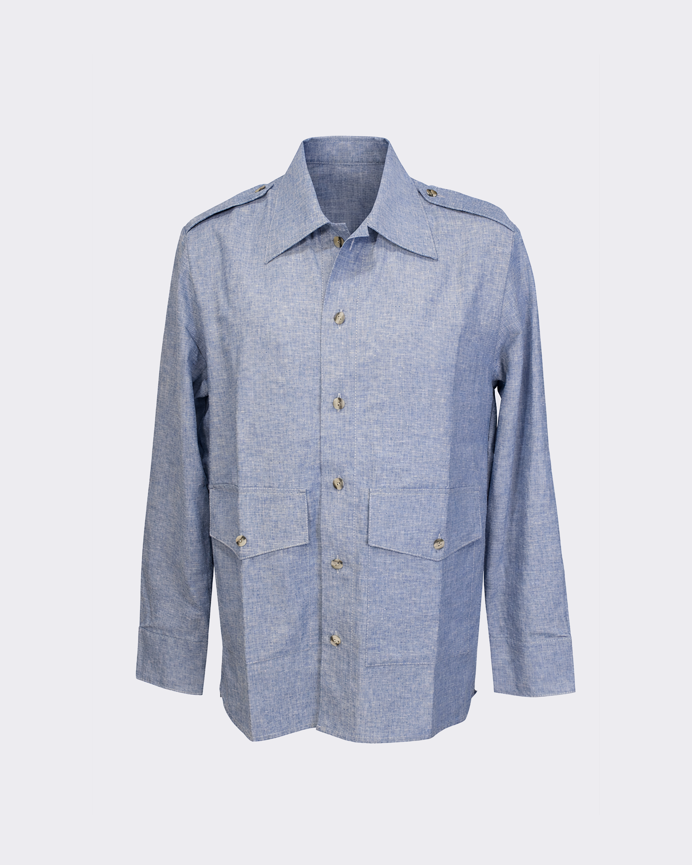 Sobre Camisa Lino Celeste