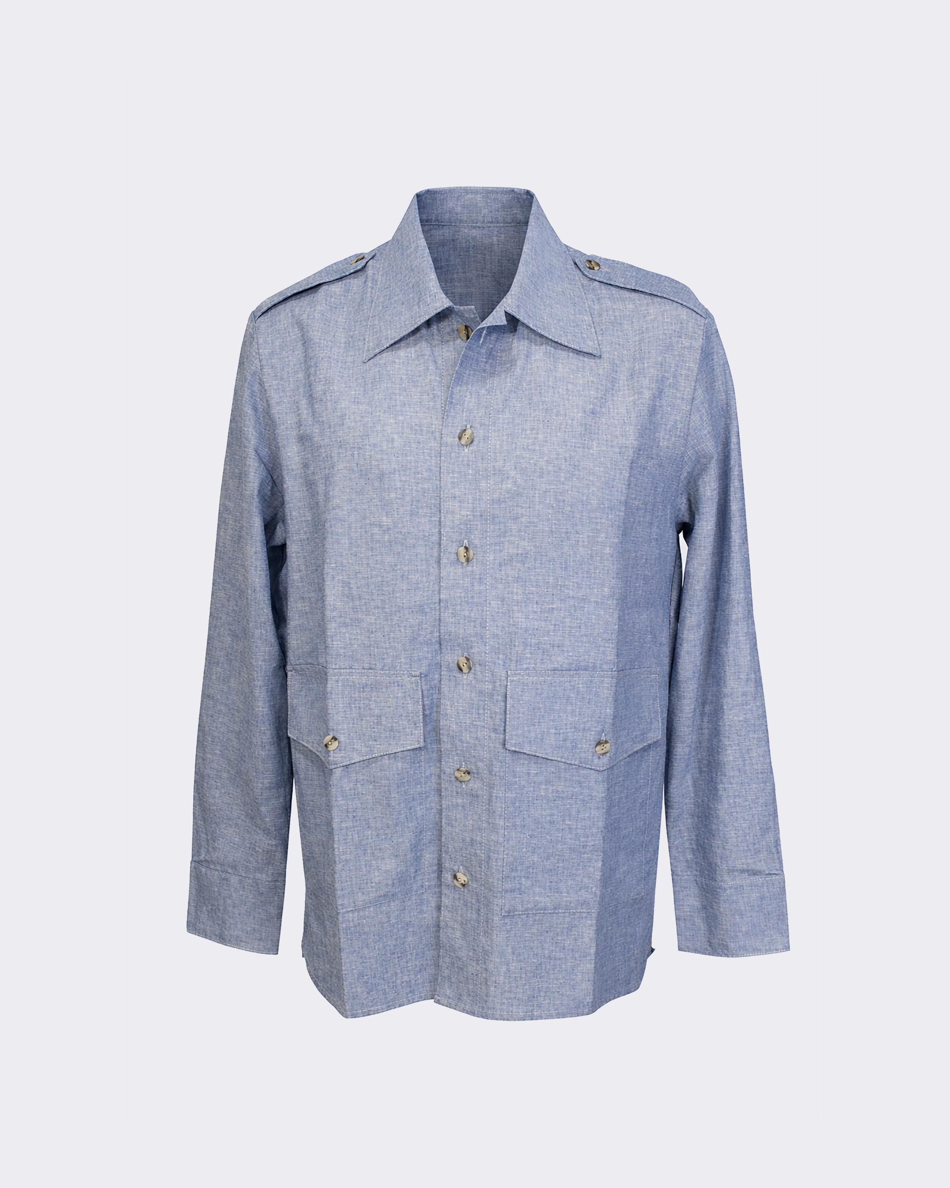 Sobre Camisa Lino Celeste