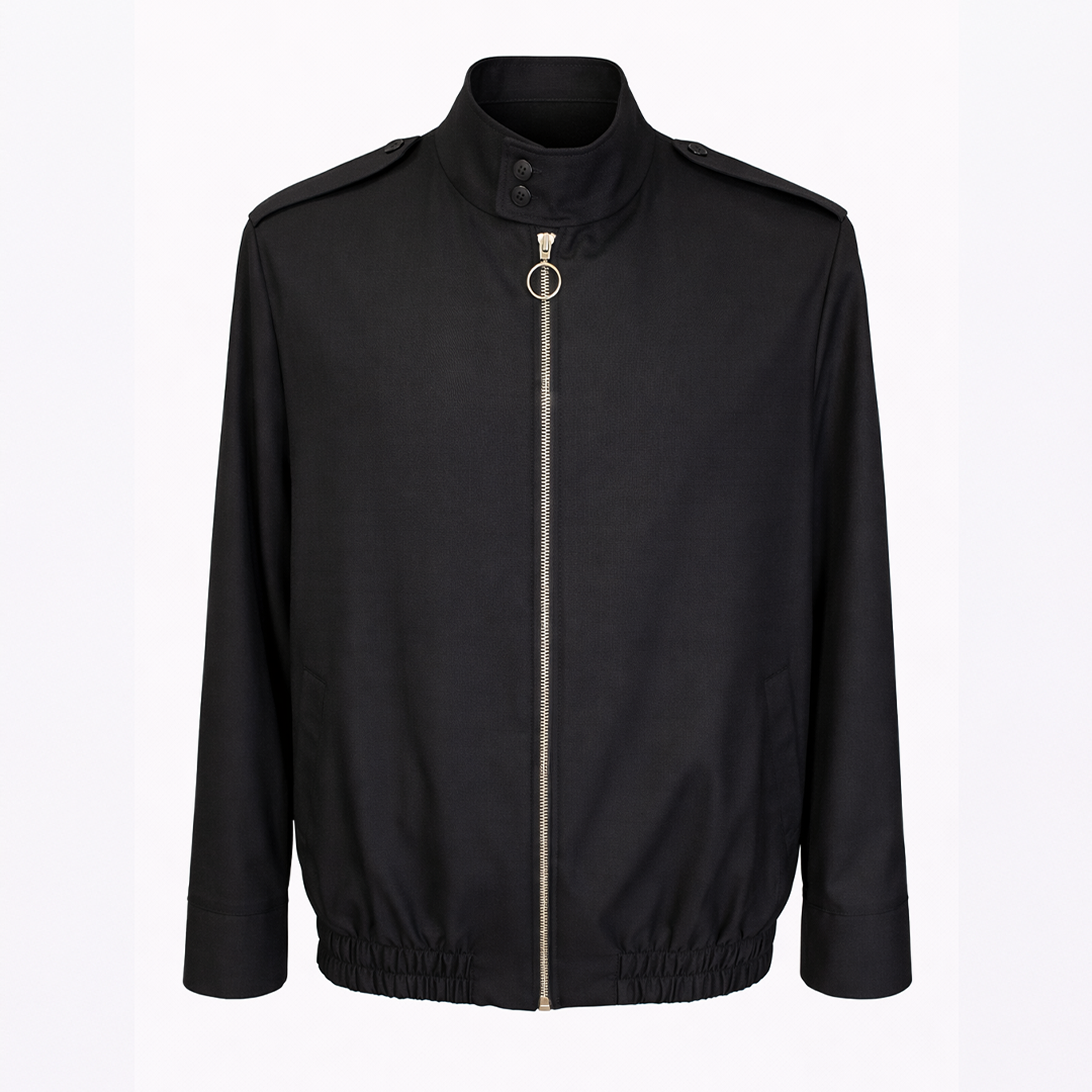 Bomber Negra Textura Liviana