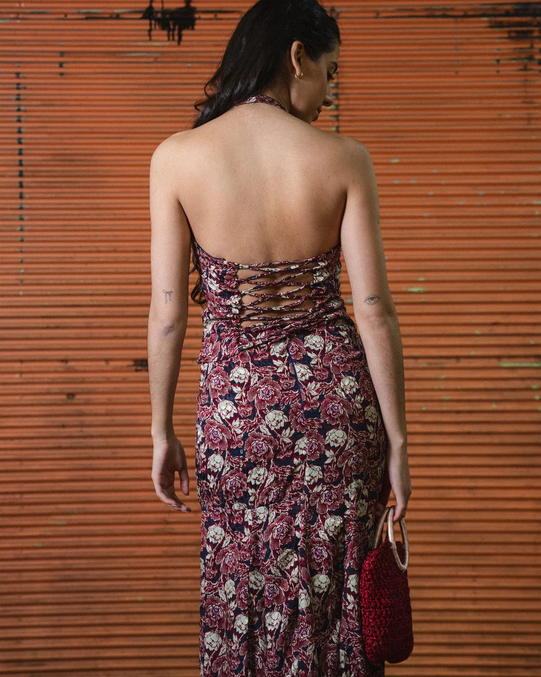 Top Corset Victoria Flor Azul