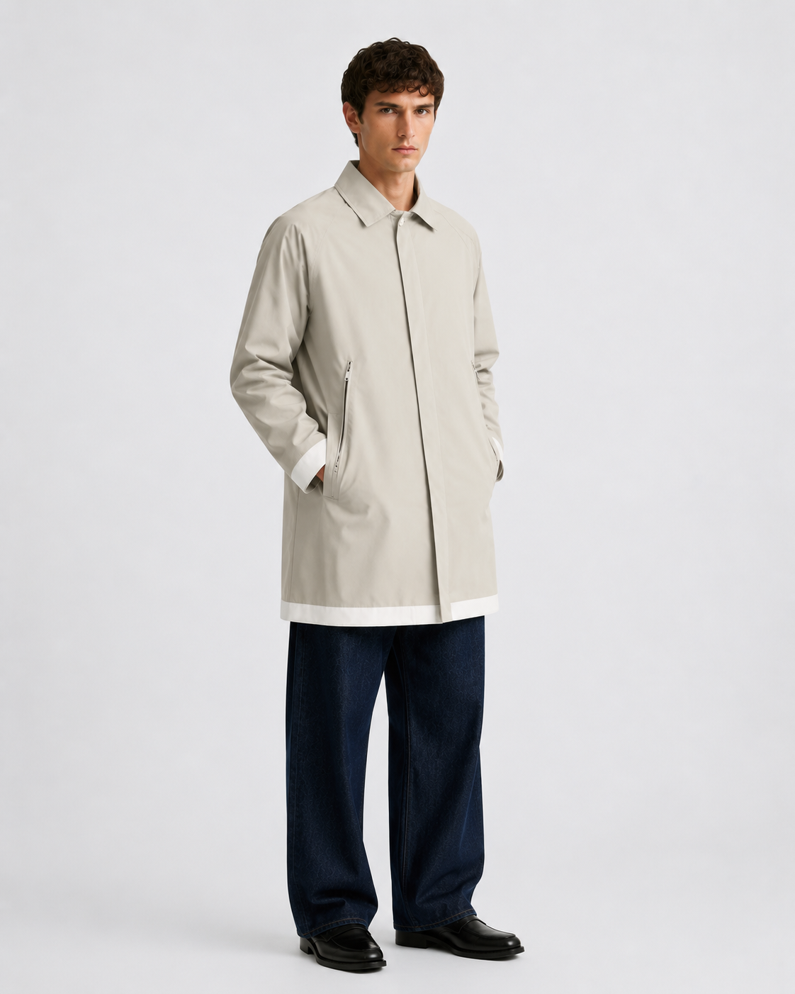 Trench Campana Blanco 100% Poliester Aplicación Blanco