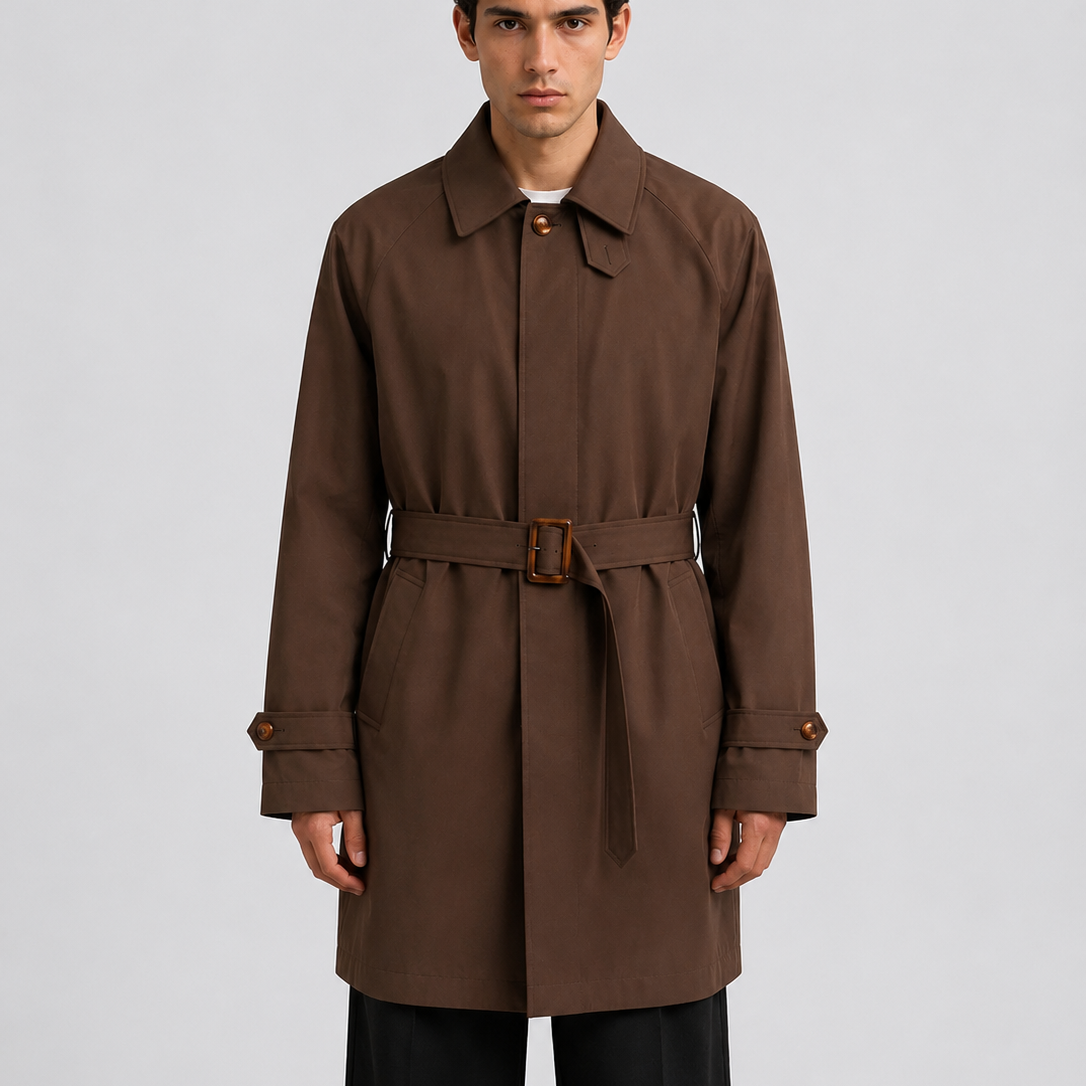 Trench Café 20% Algodón 80% Poliester
