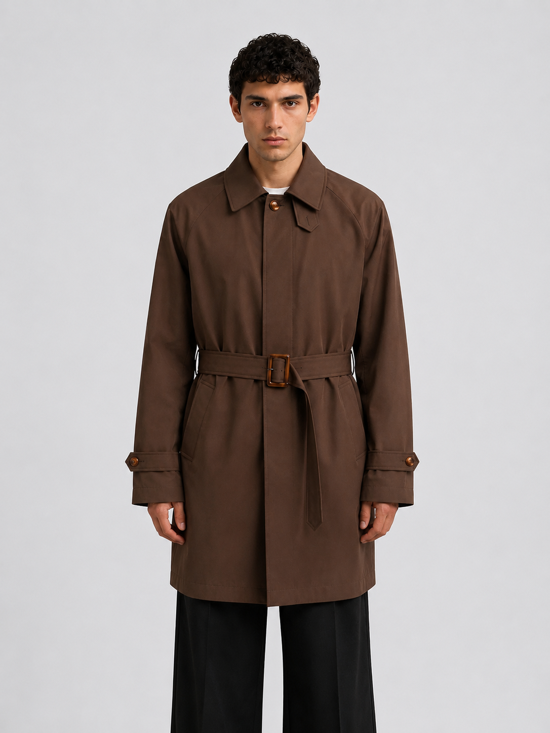 Trench Café 20% Algodón 80% Poliester
