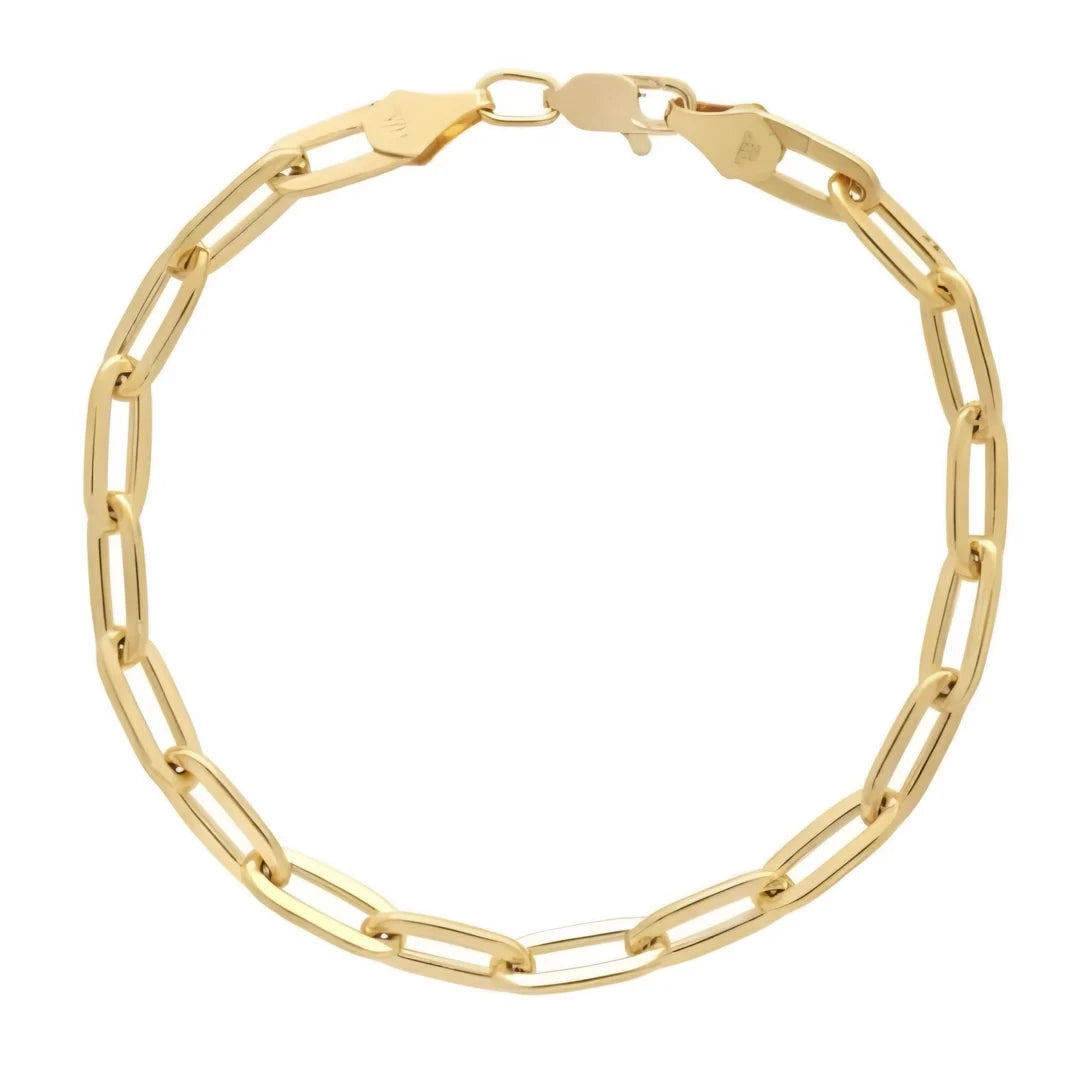 Pulsera Paperclip Oro Amarillo