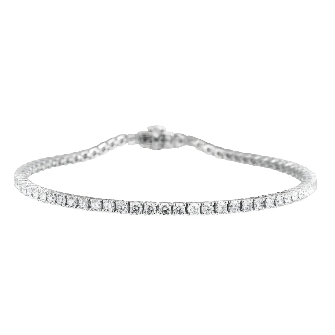 Pulsera Tennis Oro Blanco