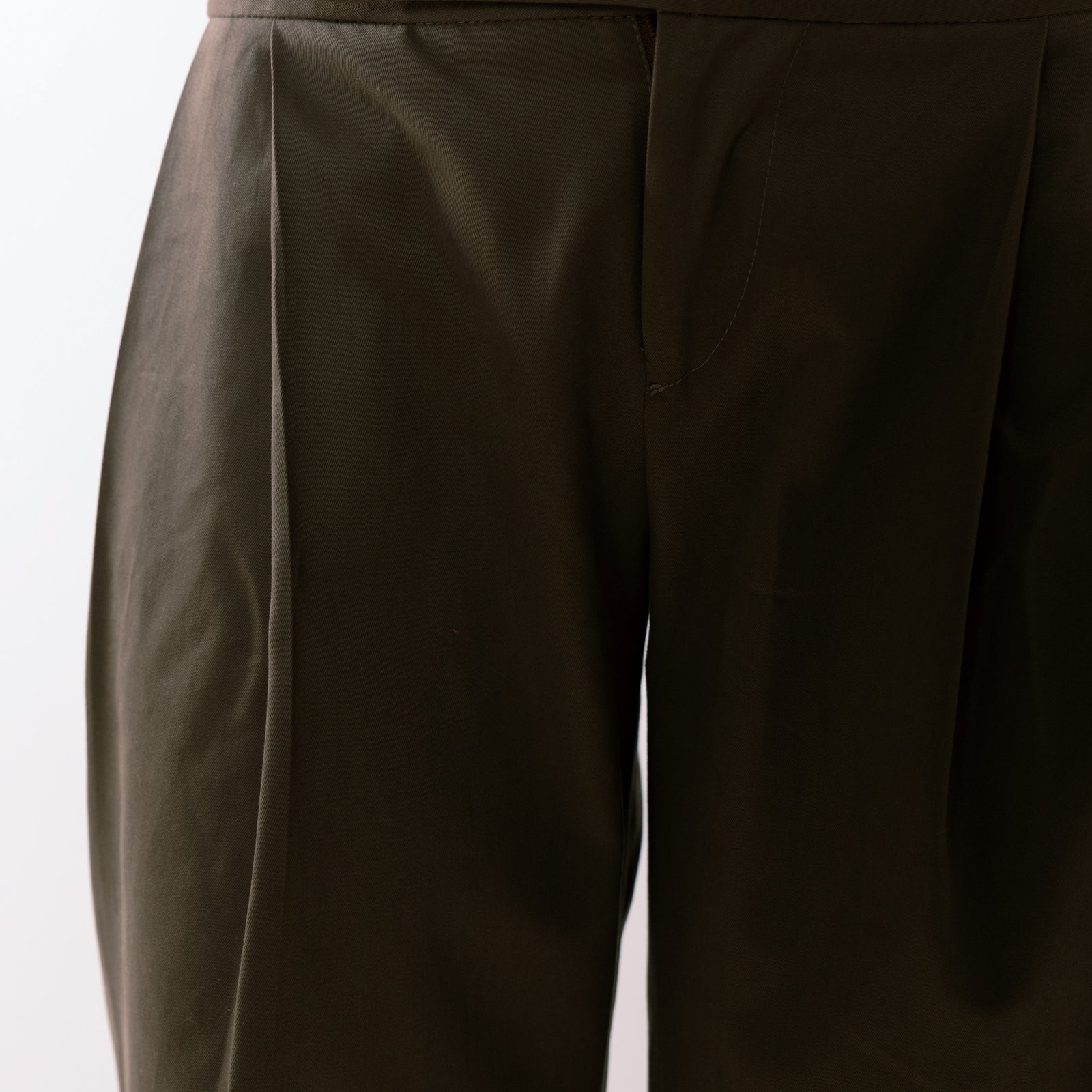 Brown Double Pleat Pants