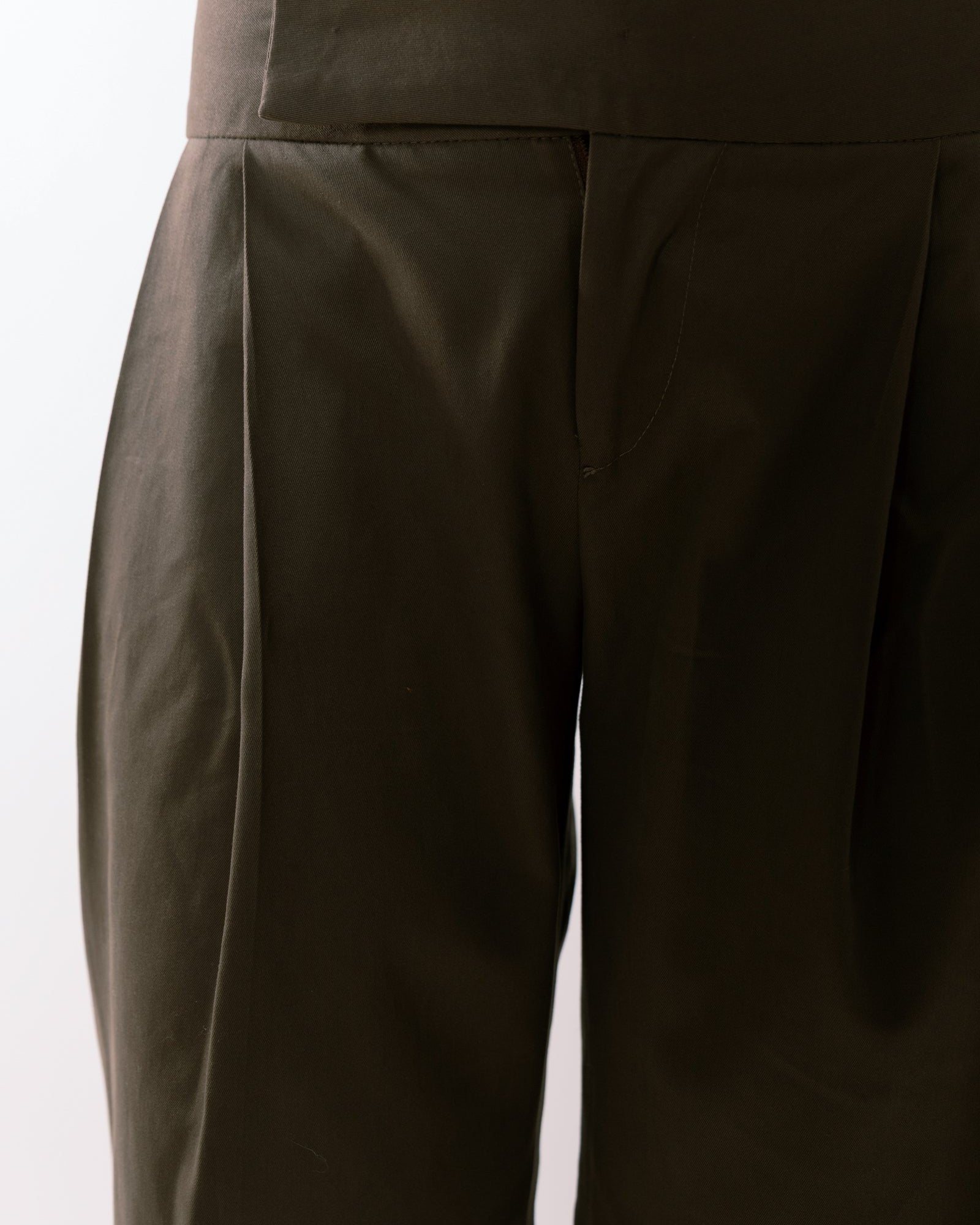Brown Double Pleat Pants
