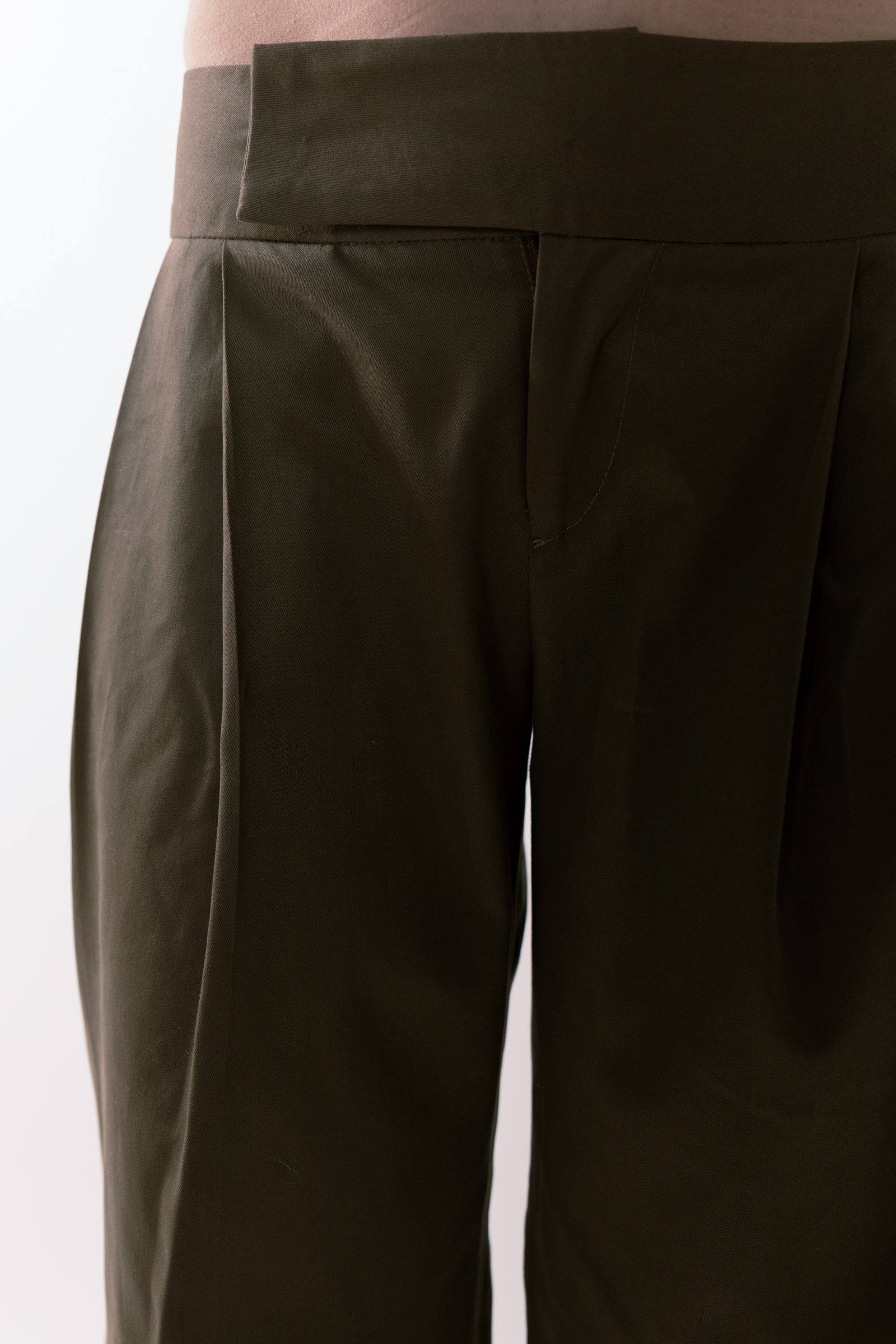 Brown Double Pleat Pants
